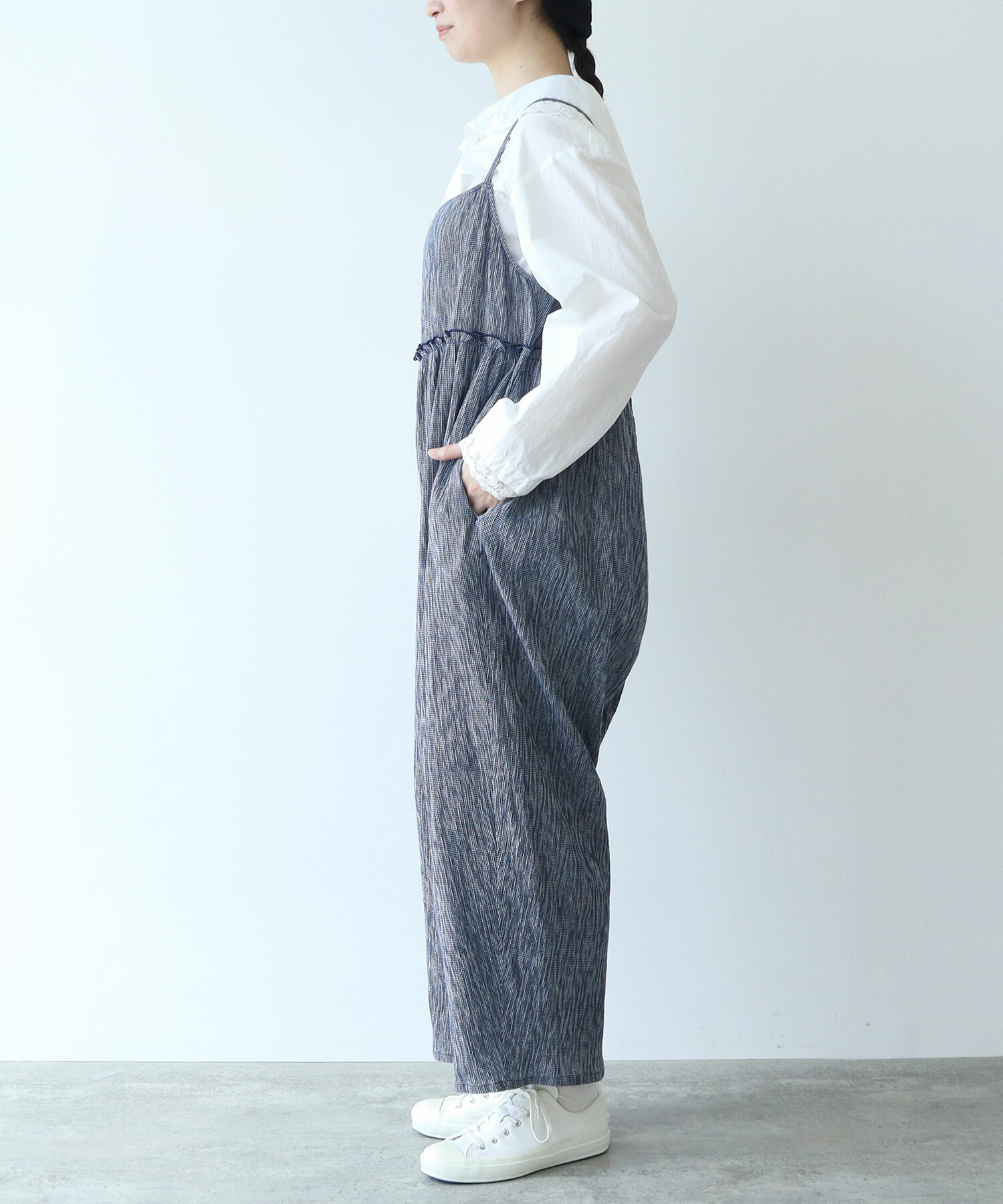 AMBIDEX Store 〇 mini gingham サロペット(F アオ): bulle de savon AMBIDEX Store 〇 mini gingham サロペット(F アオ): bulle de savon