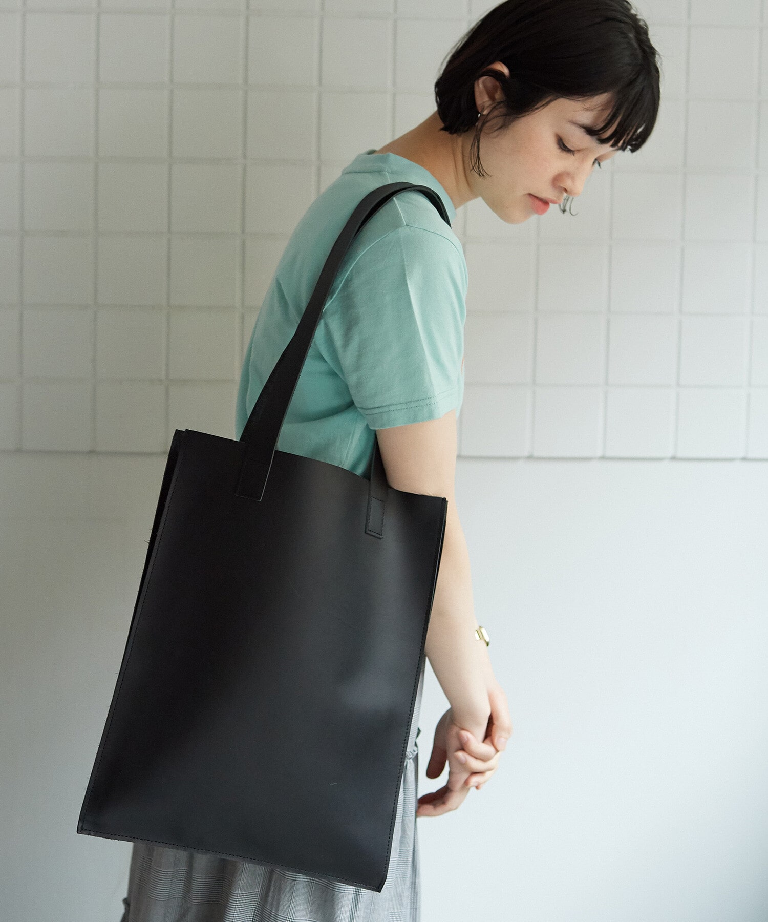 AMBIDEX Store ○leather tote bag(F クロ): bulle de savon