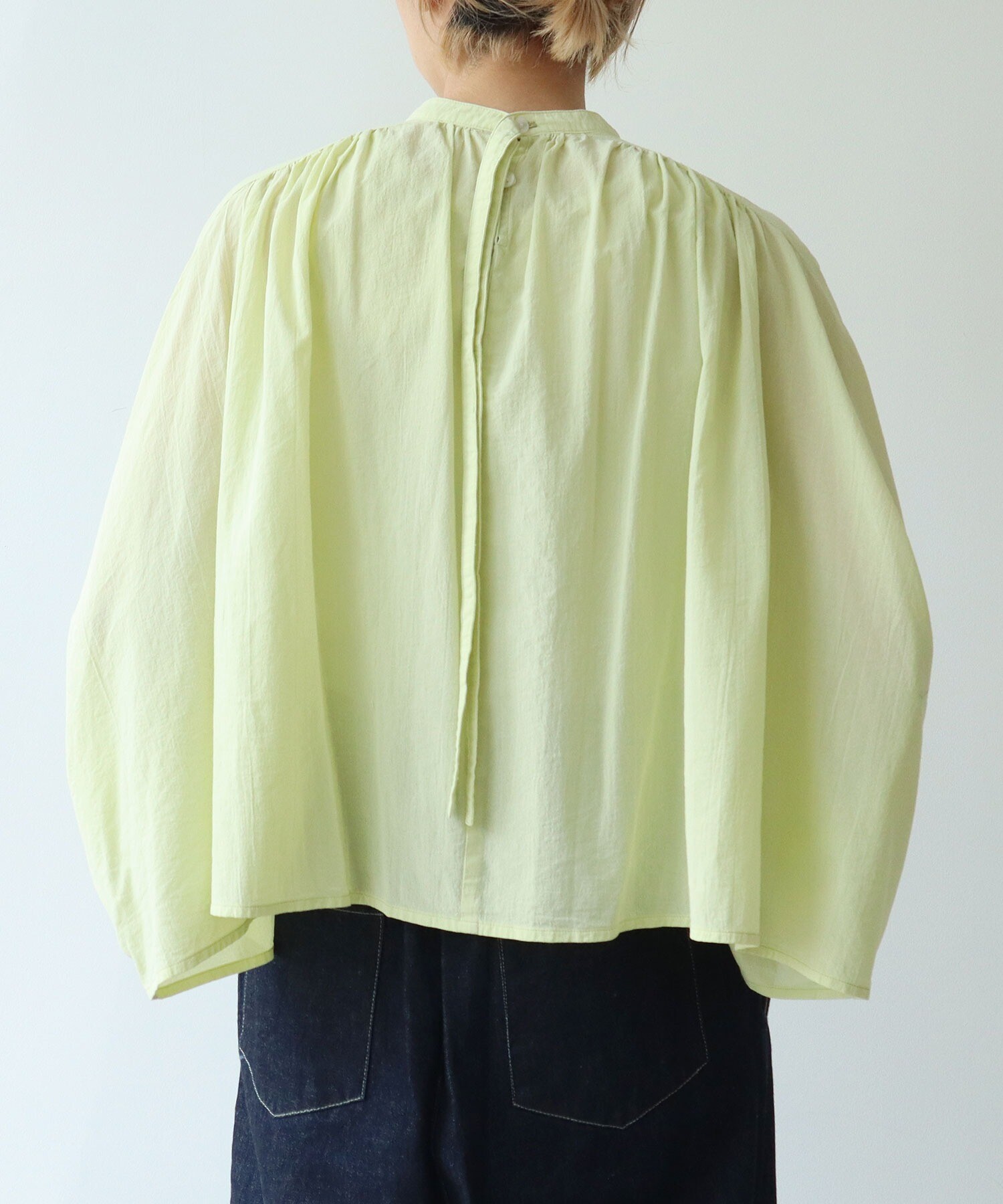 AMBIDEX Store high twist/コットン product dye 2way ブラウス