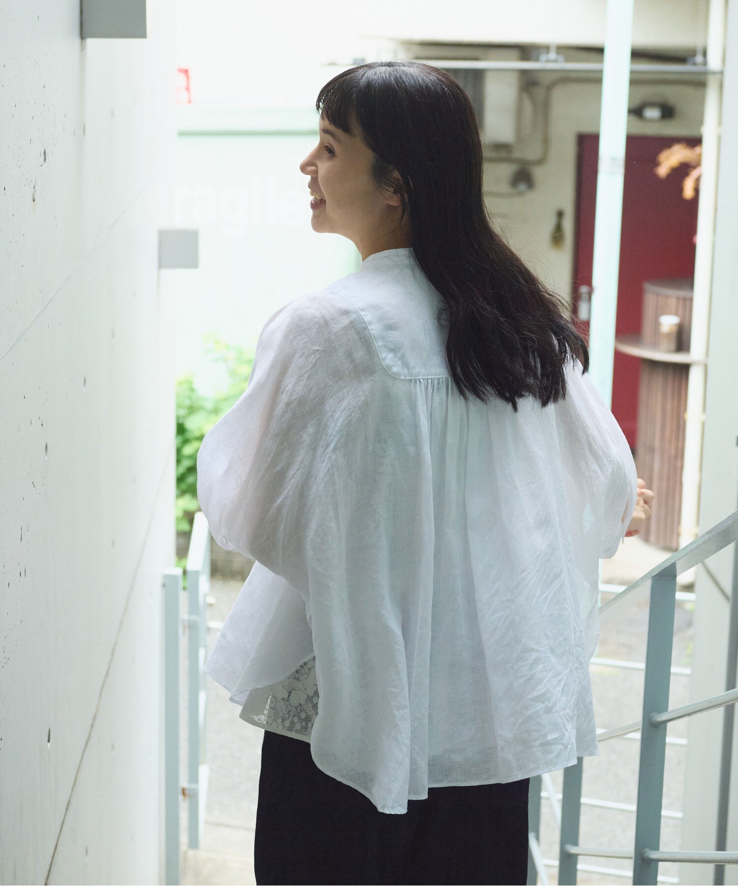 美品✨ハウスオブロータス　ウォッシュリネンブラウス　ゆったり　ネイビー 楽天市場】HOUSE OF LOTUS ハウス オブ ロータス コットン