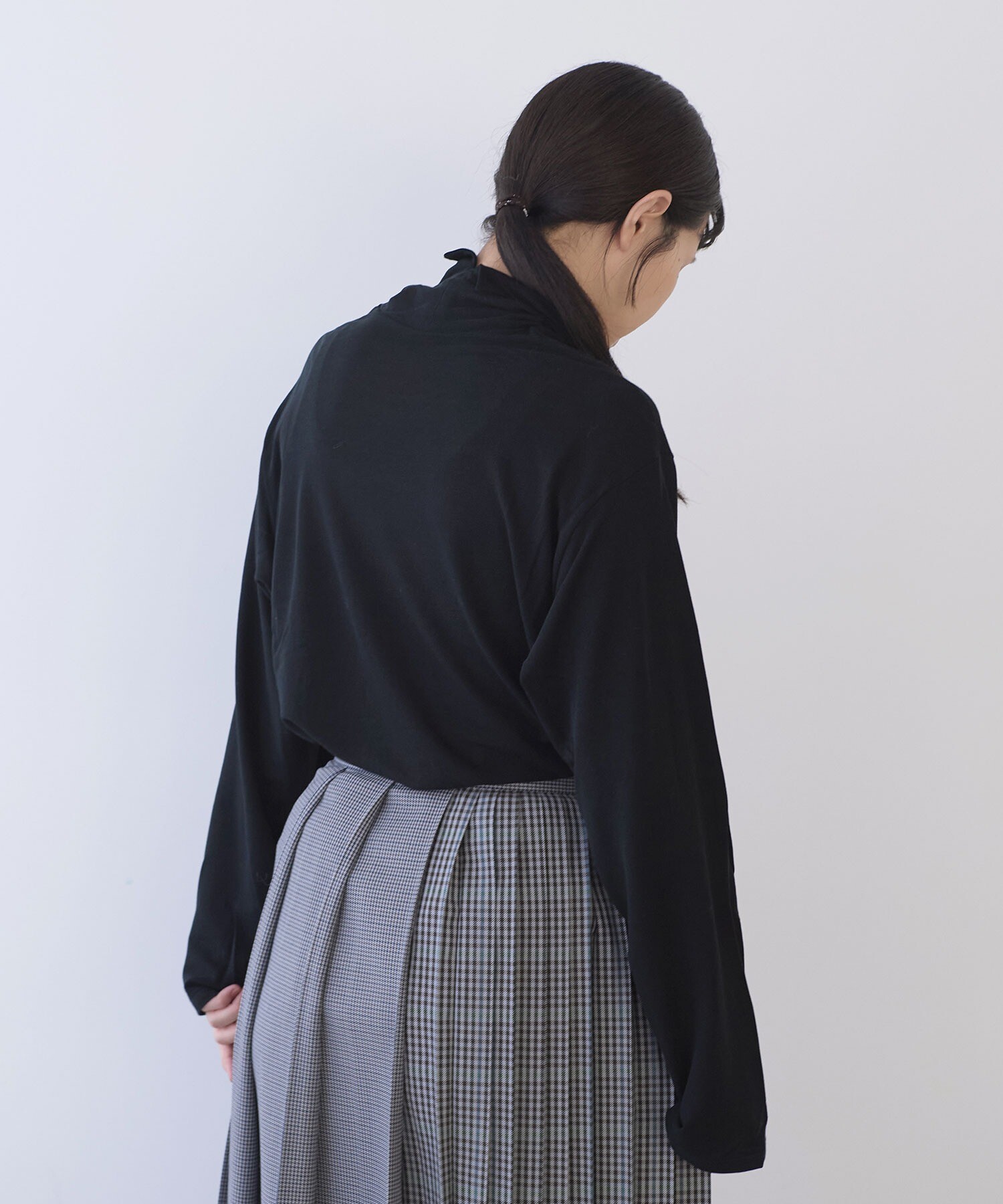 AMBIDEX Store モックロディback slit neck リバーシブルカットソー (F