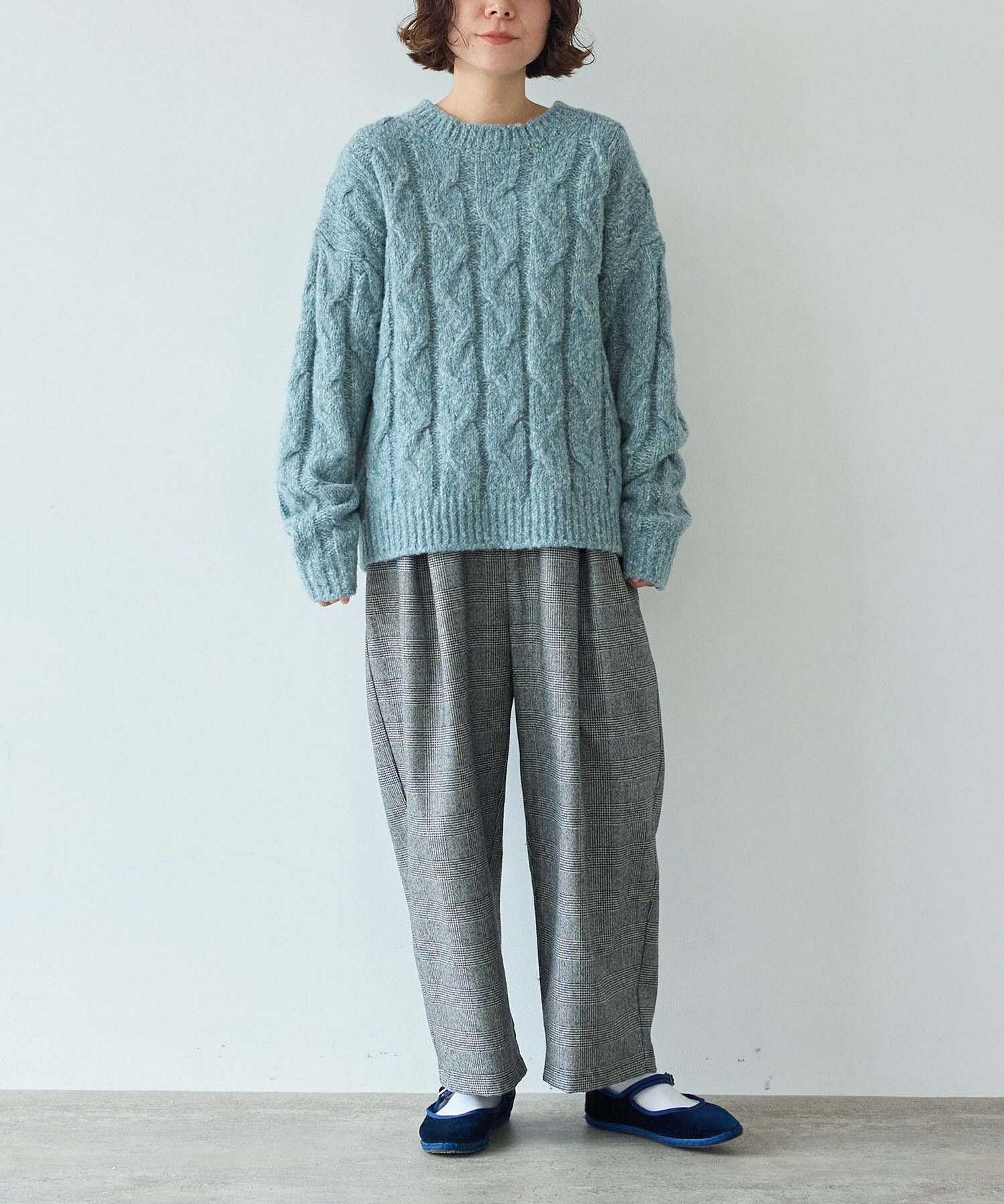 AMBIDEX Store ○malibo mix ウール アラン編みプルオーバー(F チャ): yuni