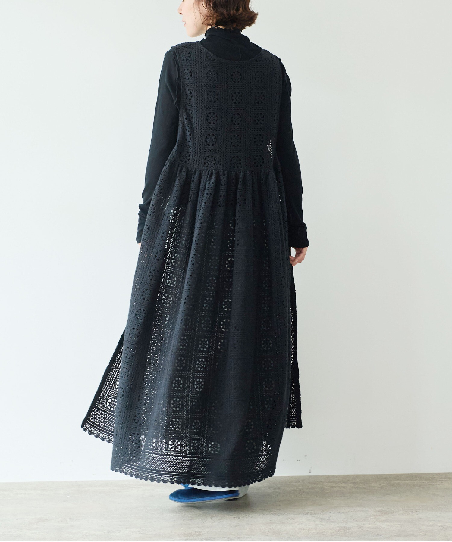 AMBIDEX Store ○コットンレース side open ワンピース(F アンティーク