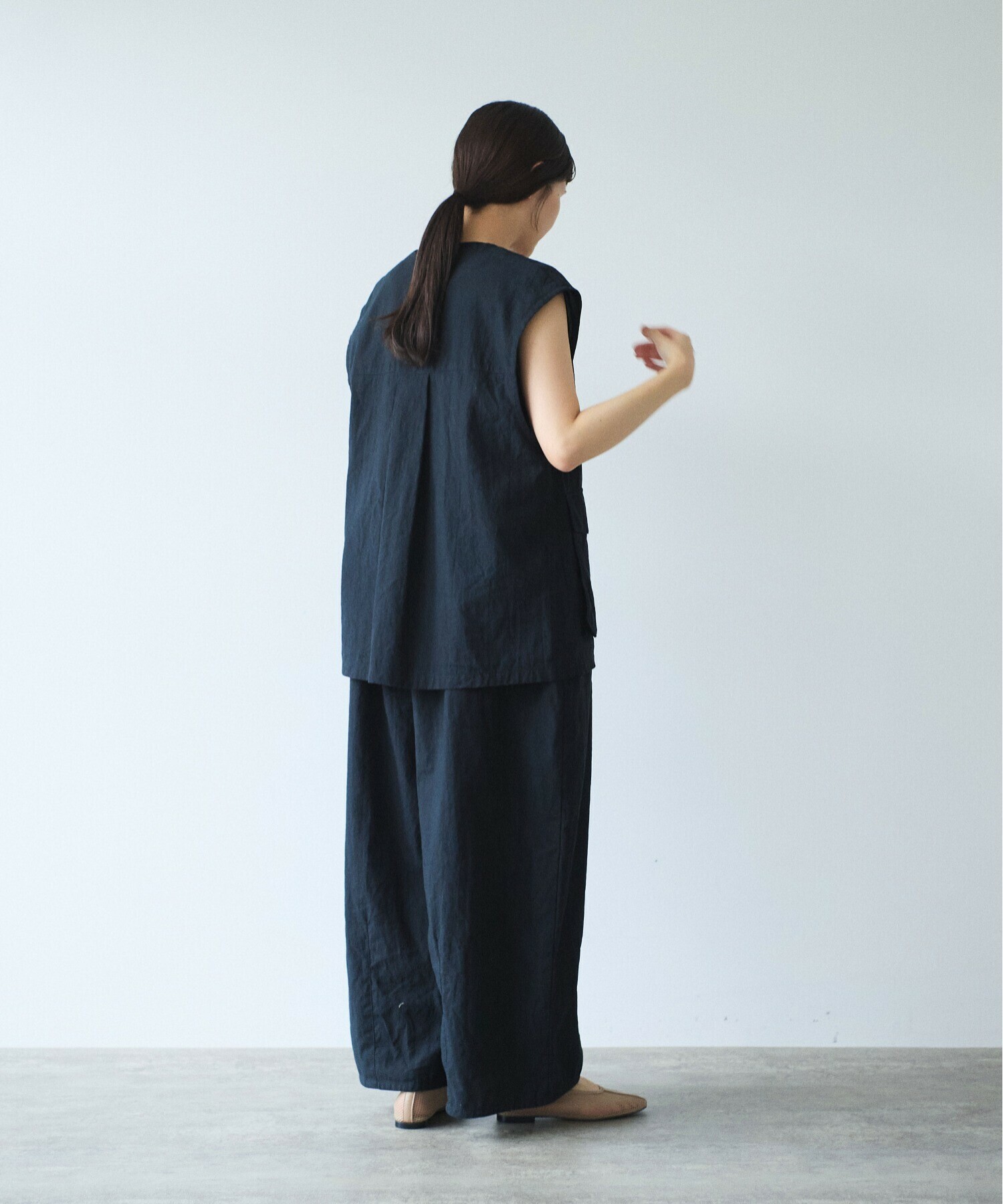 AMBIDEX Store 高密度Cotton/Linen オールインワン(M クロ): yuni
