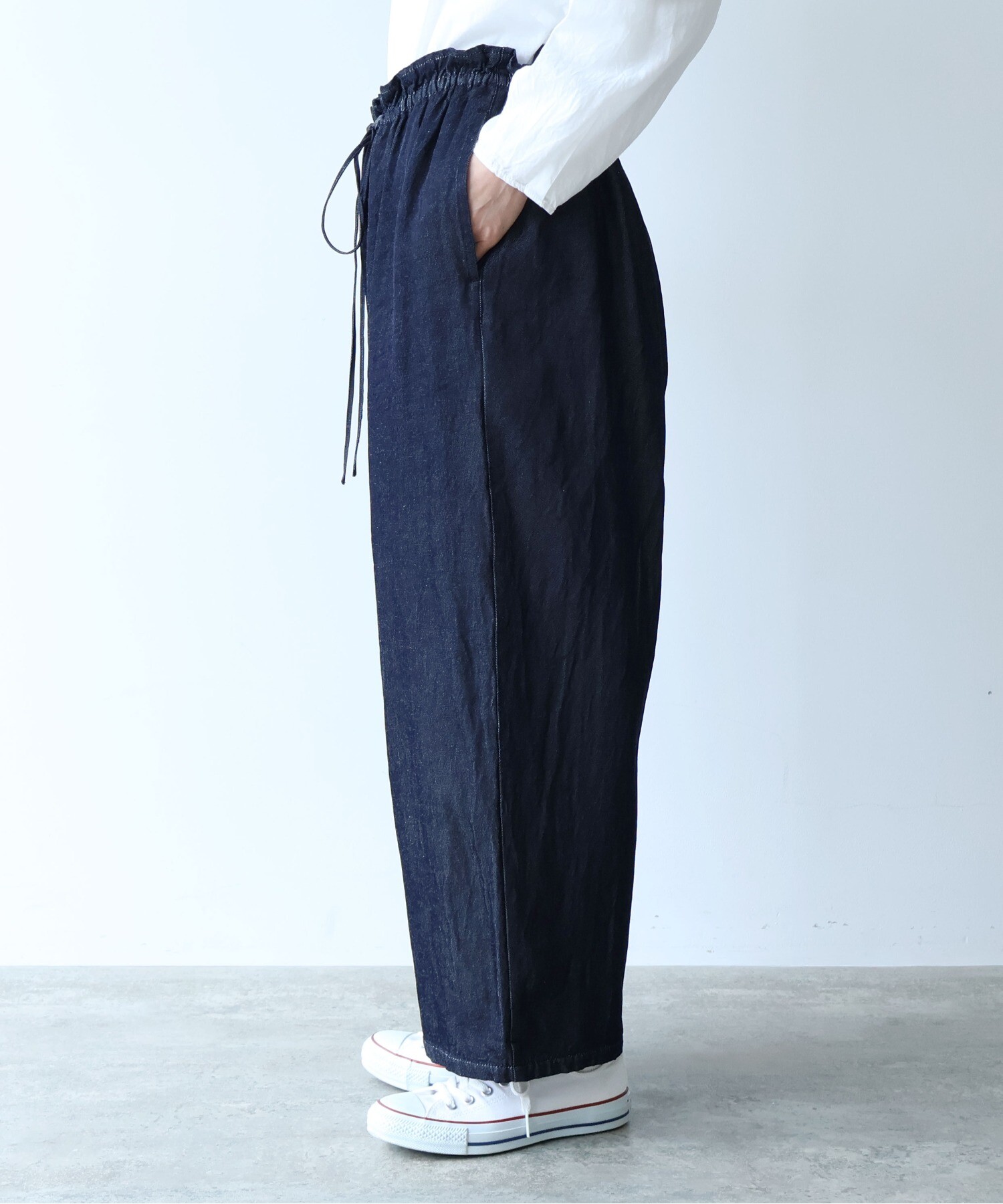 AMBIDEX Store R/C soft denim cocoon drawstrings パンツ(F