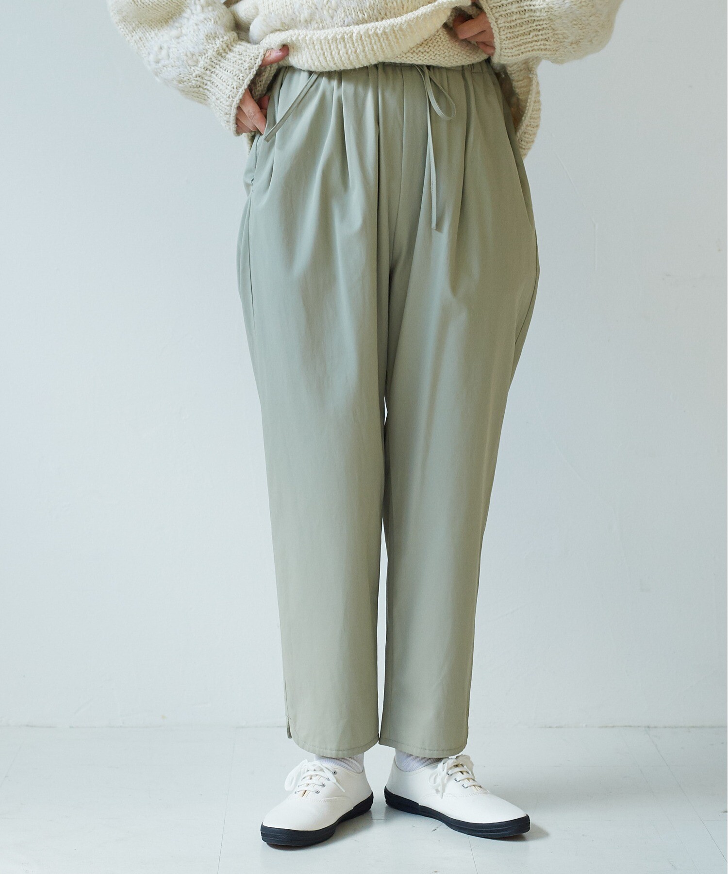 待望☆】 yuni △80/2コットン強撚ギャバ bent hem パンツ その他