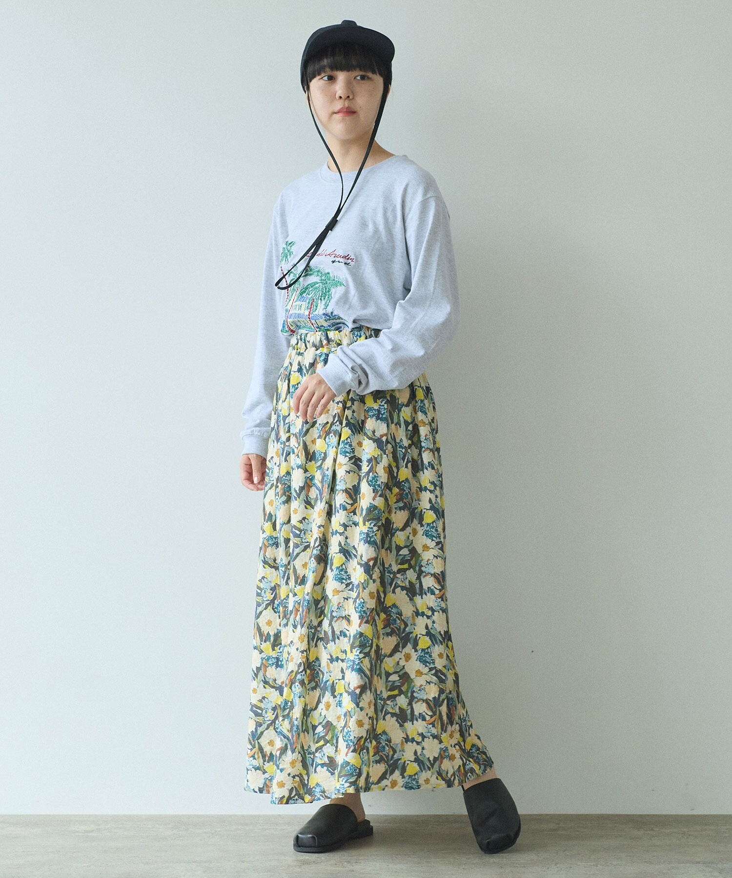 ✨新品未使用タグ付✨アナイ フラワーペイントプリント フレアスカート 花柄 ペイントフラワープリントティアード スカート|ANAYI OFFICIAL