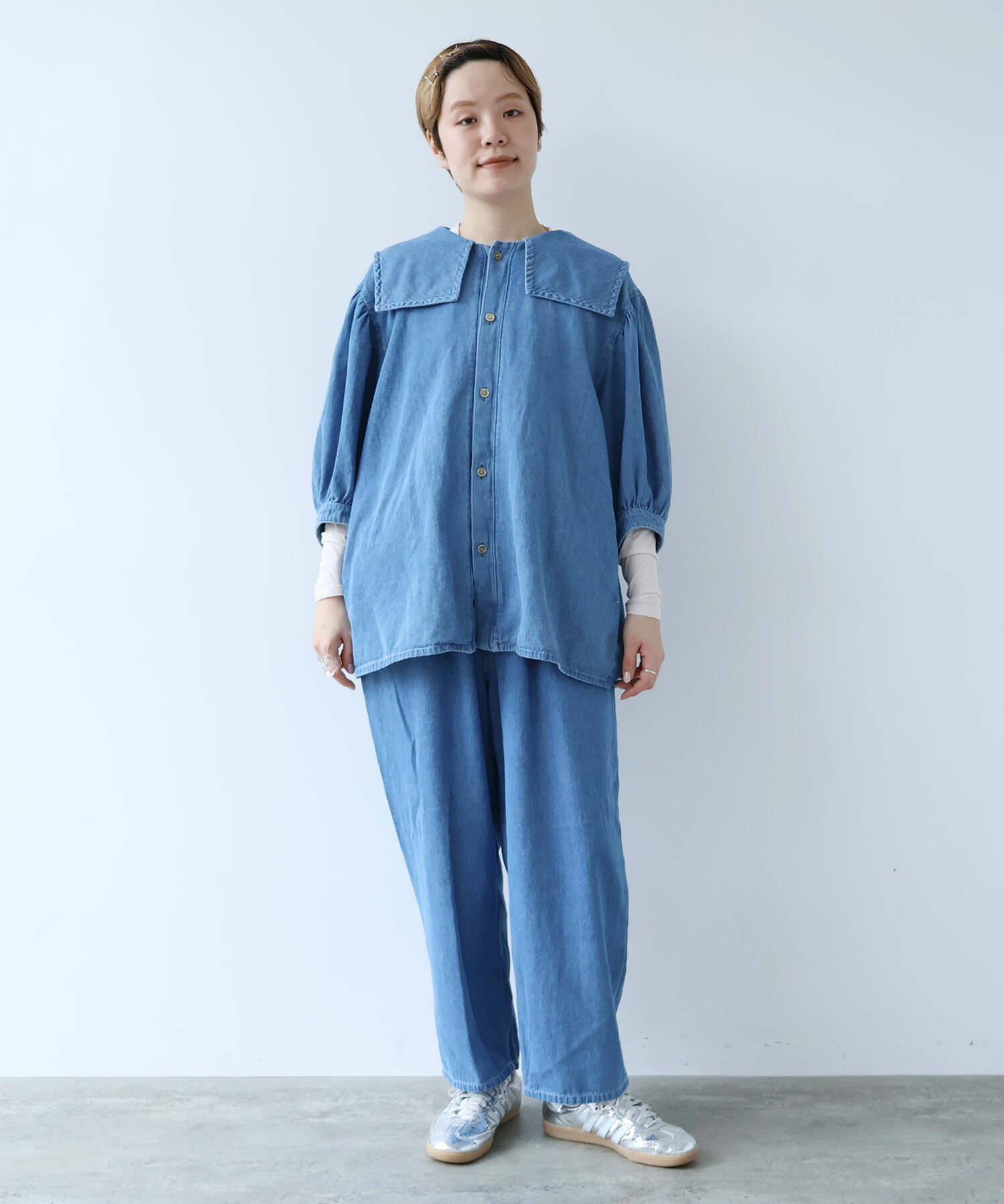 AMBIDEX Store ROPE DENIM PUFF ブラウス(F LIGHT BLUE): buoybuoy