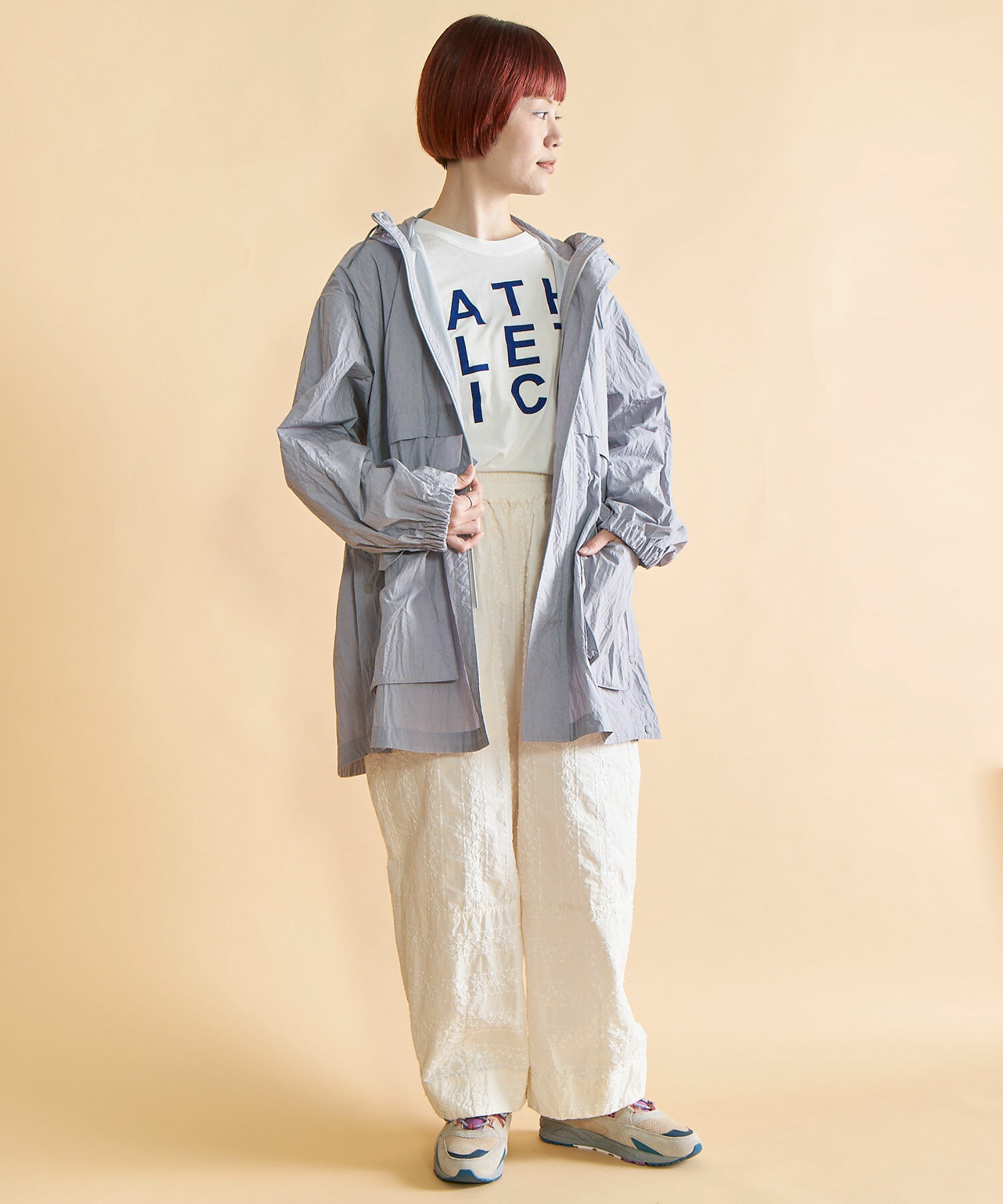 AMBIDEX Store ○タイプライター HOODIE ブルゾン(F BLUEGREY): FLAT 