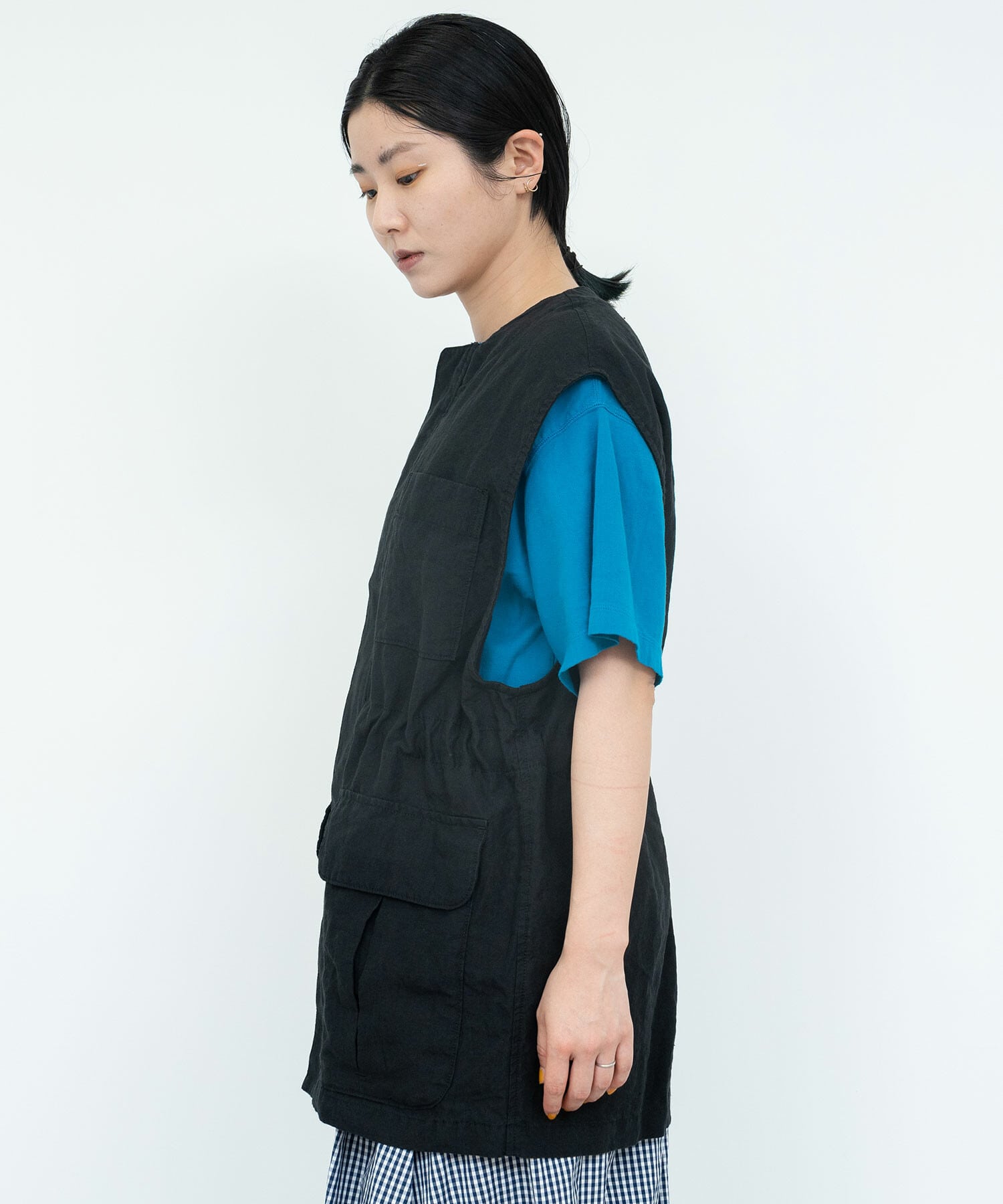 AMBIDEX Store △○60/高密度LINEN ベスト(F KINARI): FLAT-cic-HATENA