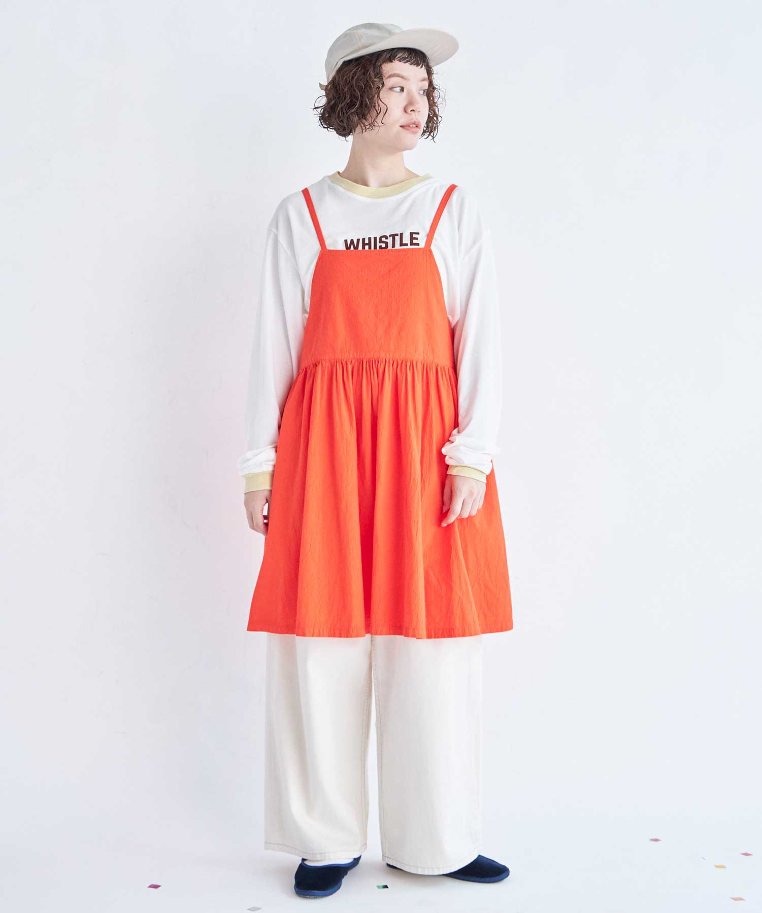 AMBIDEX Store ○GV天竺 WHISTLE T-SHIRT(F WHITE): FLAT-cic-HATENA