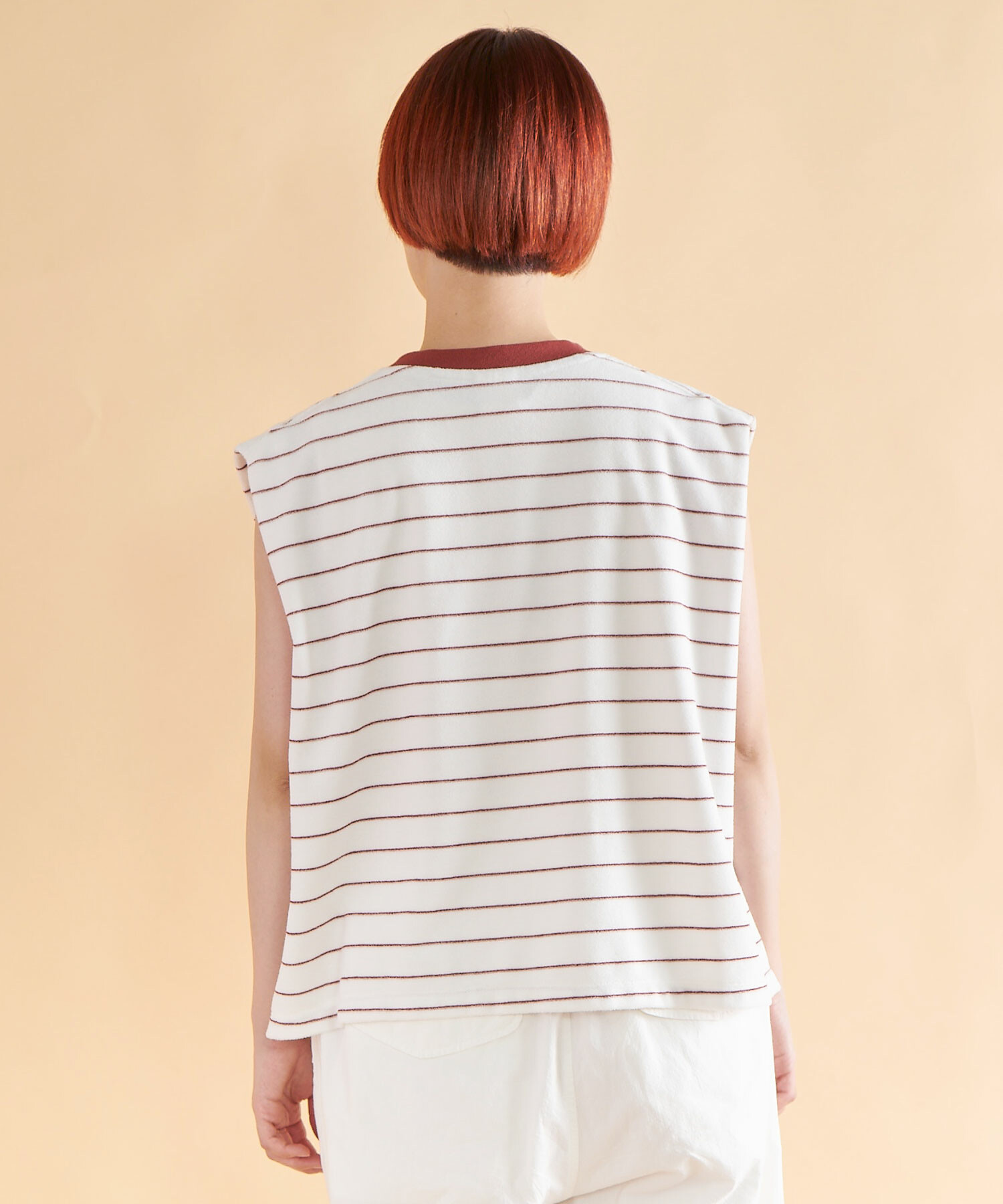 AMBIDEX Store ○pil border MINI プルオーバー(F WHITE×RED): FLAT  