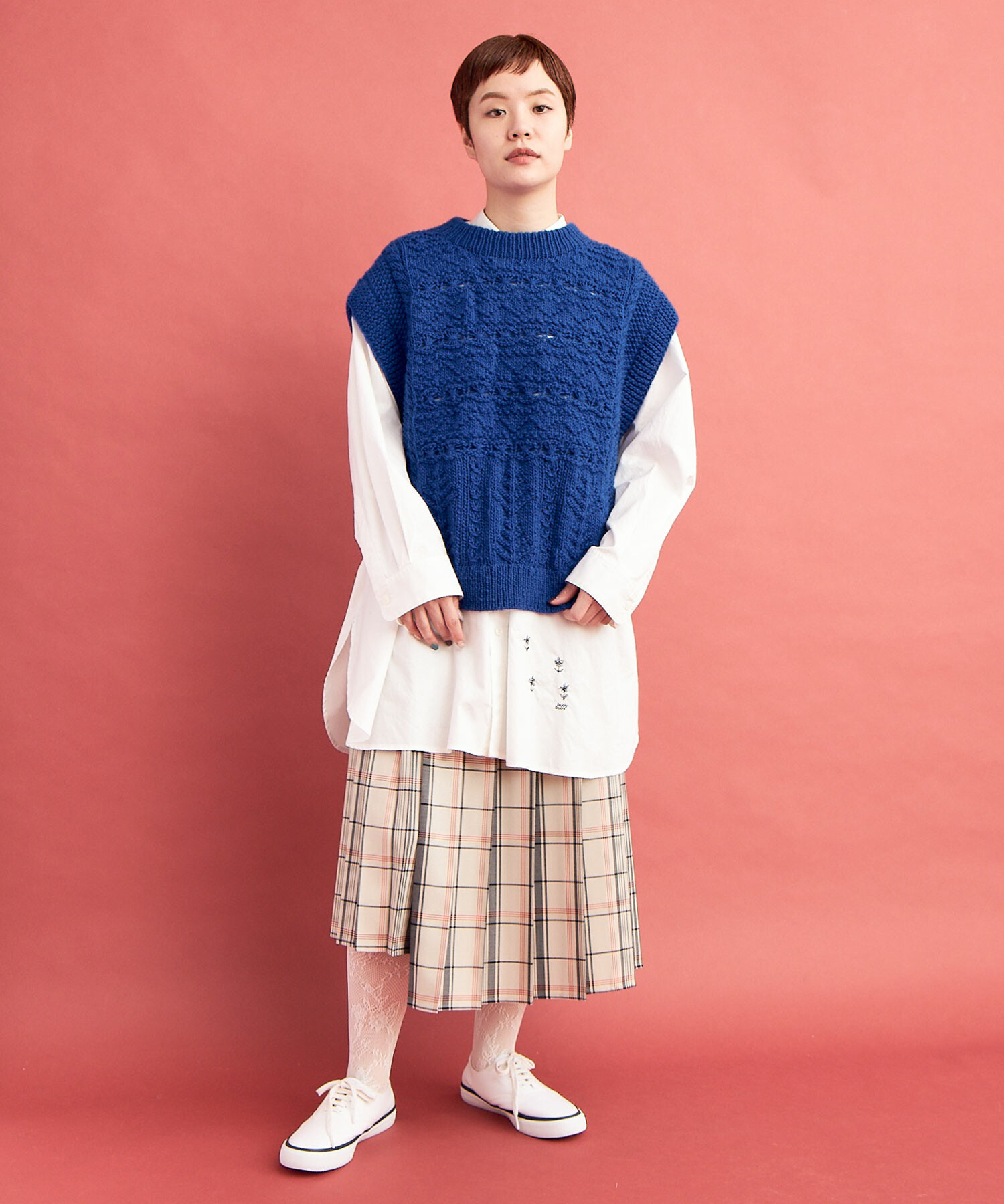 【ぺきお】 AMBIDEX Store ○PERU HANDKNIT ベスト(F LIGHT GREY): buoybuoy