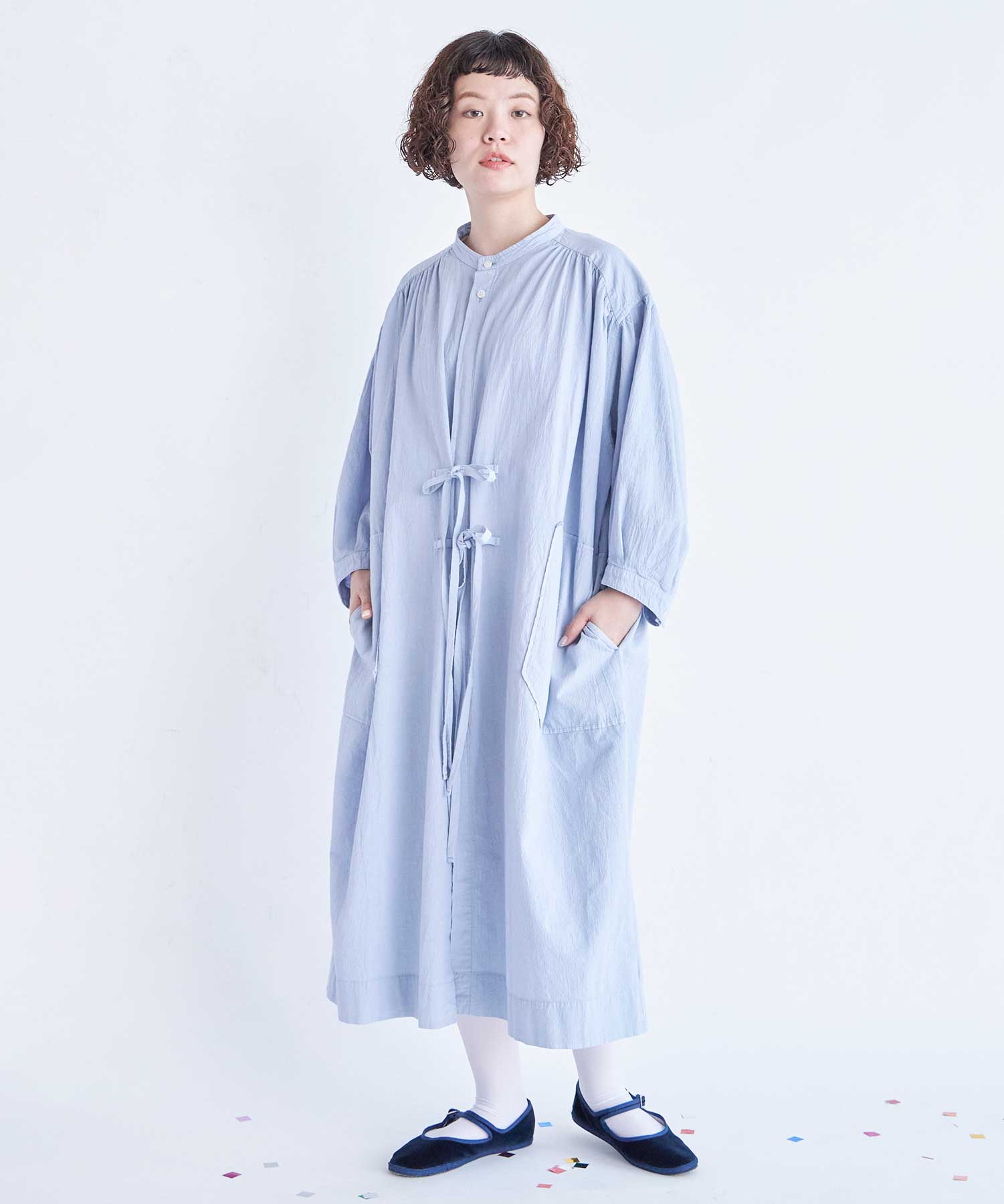 タグ付き✨未使用品 マルニ 21SS ポプリンワンピース ウエストリボン 水色 タグ付き✨未使用品 マルニ 21SS ポプリンワンピース ウエスト