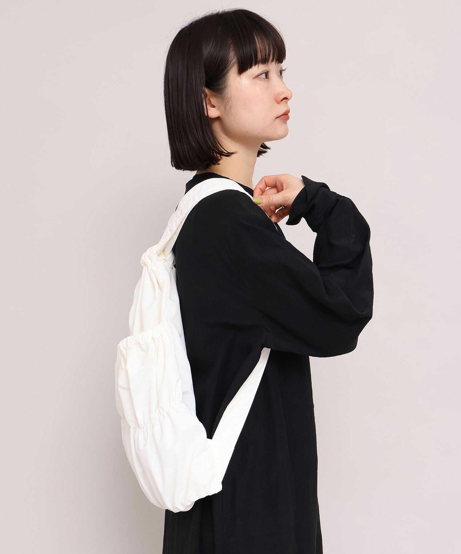 AMBIDEX Store ナイロンタフタ ナップサック(F クロ): iki