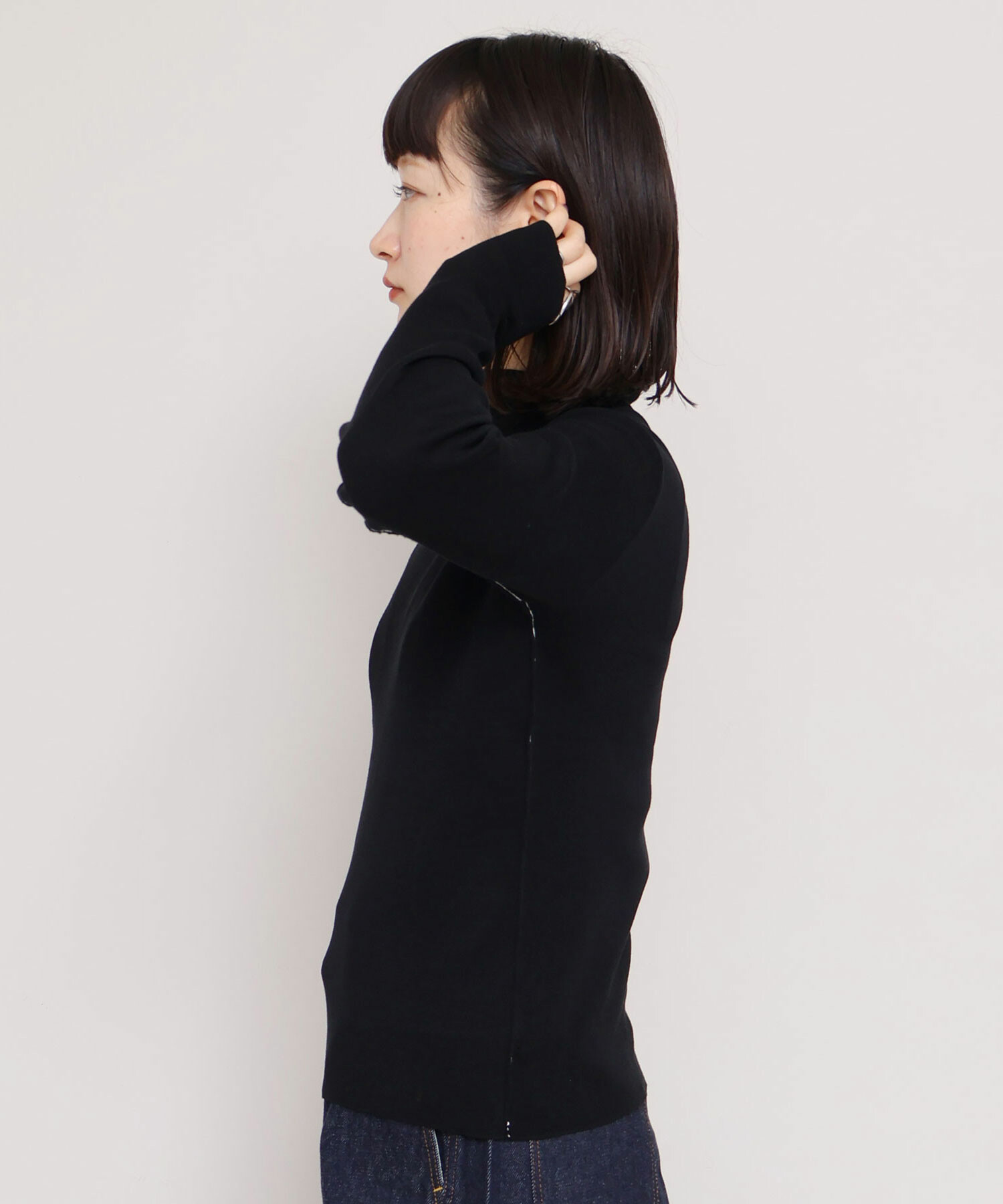 【新品未使用】スムースファーリブニットトップス IVO/BEG/BLK ダーリッチ スムースファーリブニットトップス IVO 予約商品