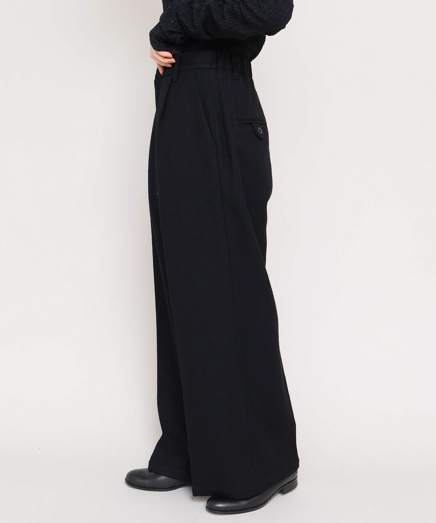 AMBIDEX Store 先染めチェック ワイド パンツ(F クロ): iki