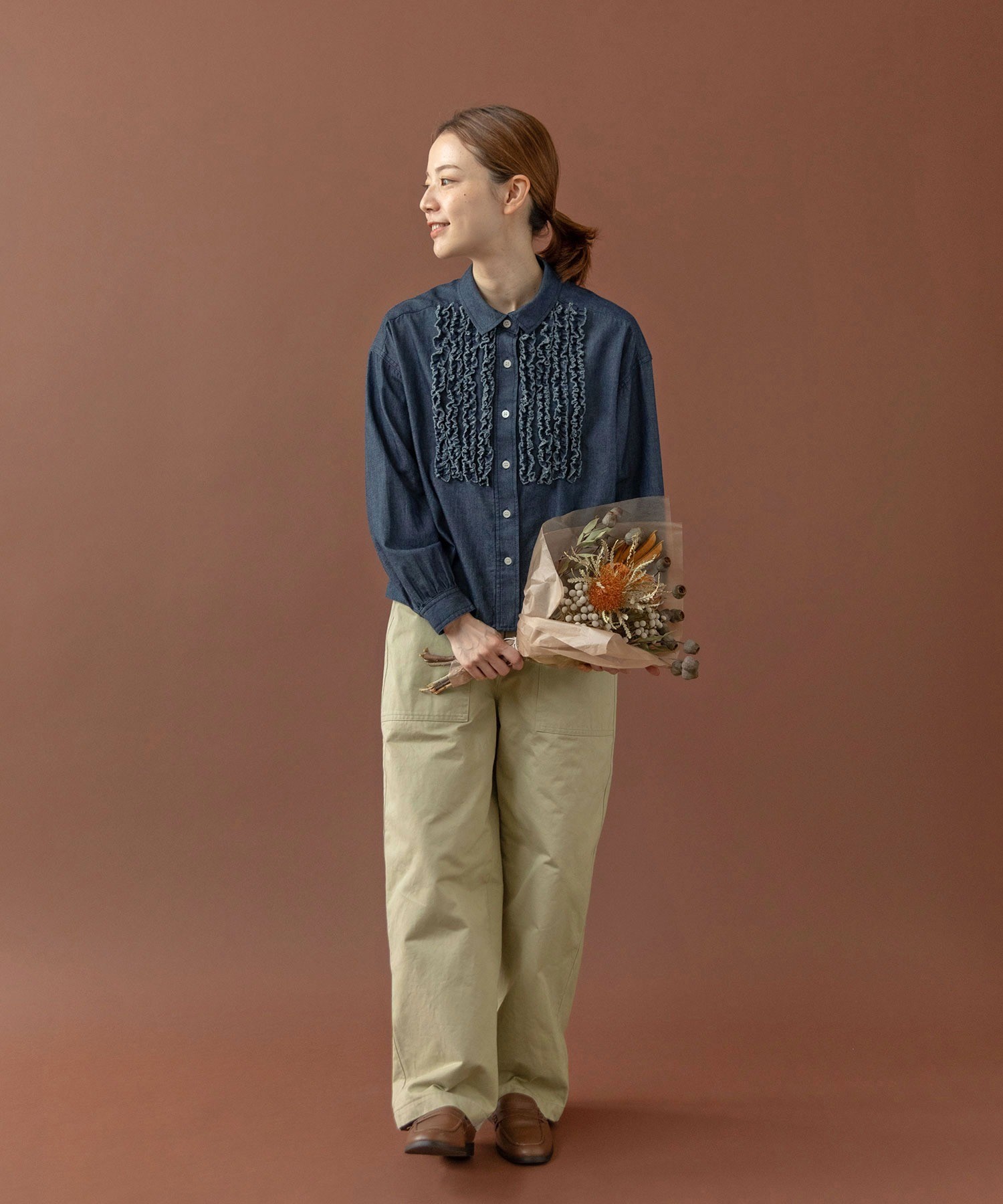 AMBIDEX Store △○雲斎ナチュラルヴィンテージワッシャー チノ後ろ