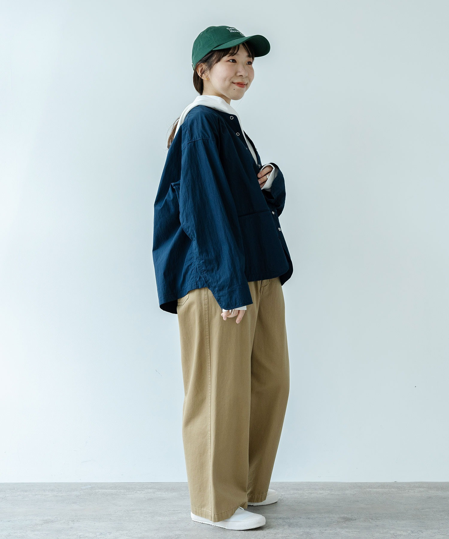 AMBIDEX Store ○チノ後ろゴム タックパンツ(F ベージュ): PAR ICI