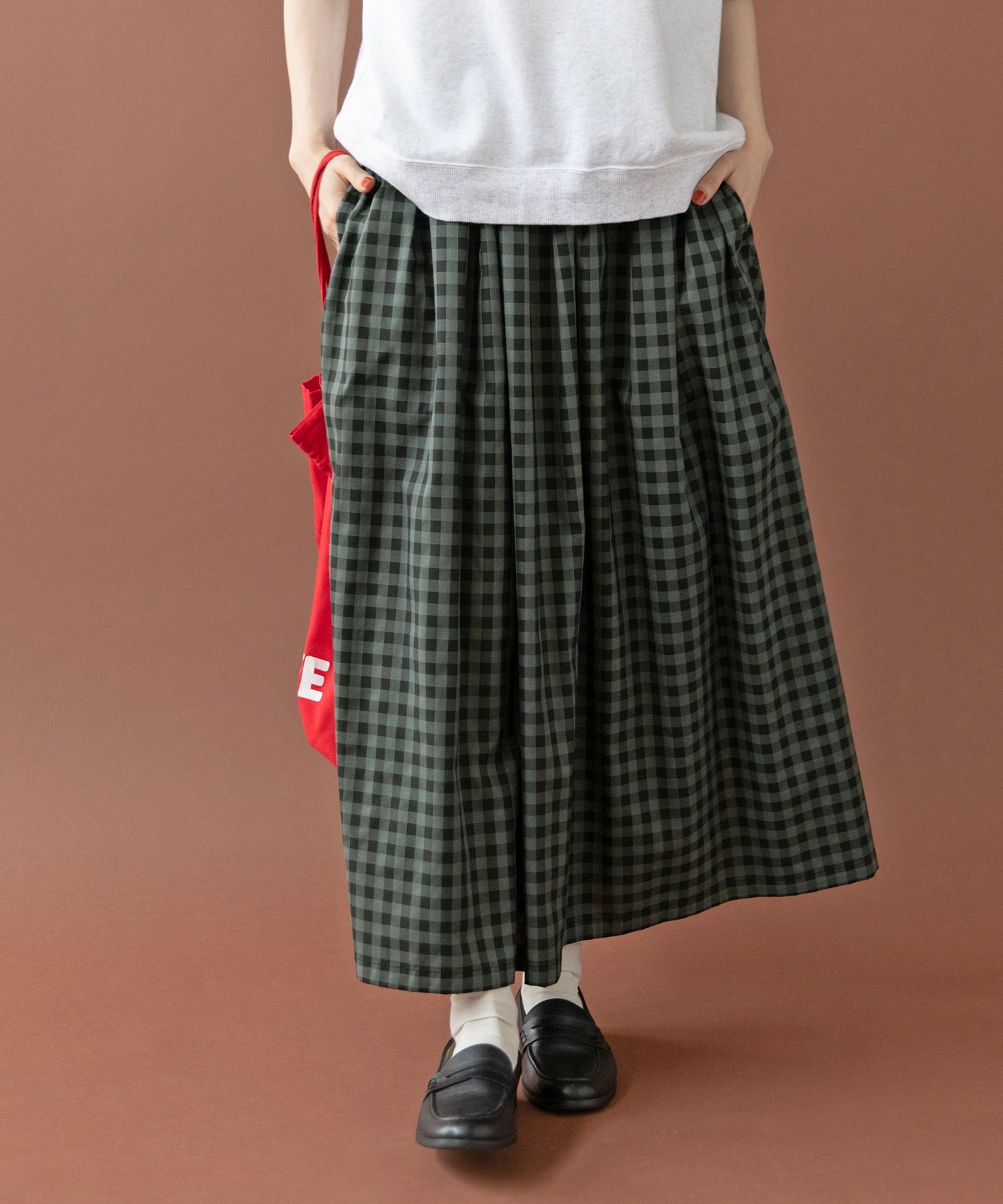 AMBIDEX Store ○○製品染め ギンガムチェックスカート(F