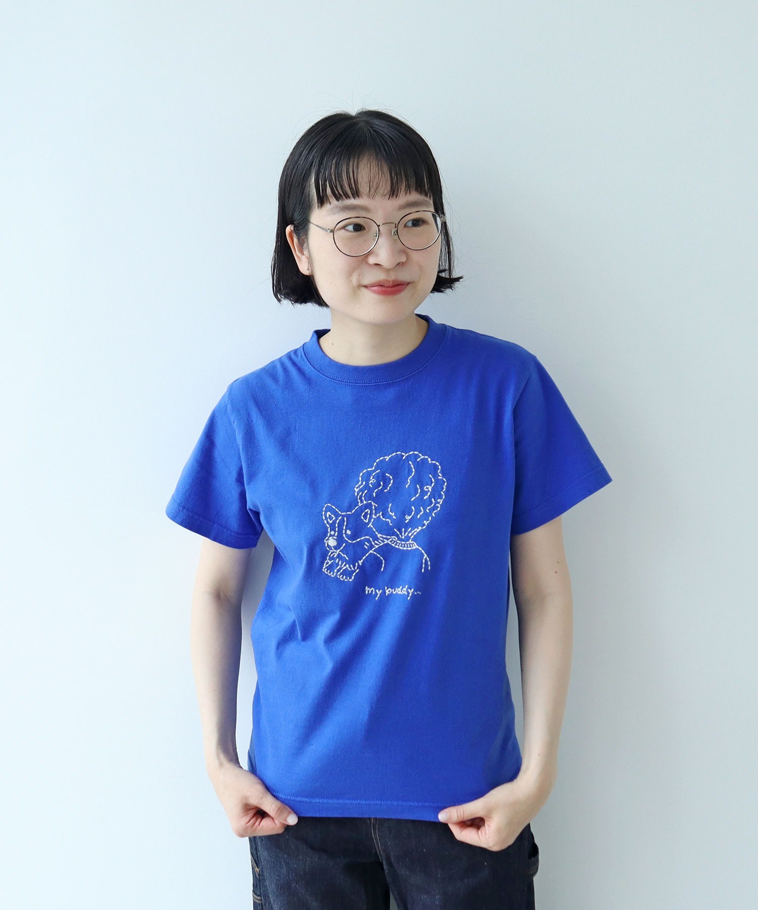 AMBIDEX Store ○【WEB別注】corgi & boy Tシャツ(F シロ): PAR ICI