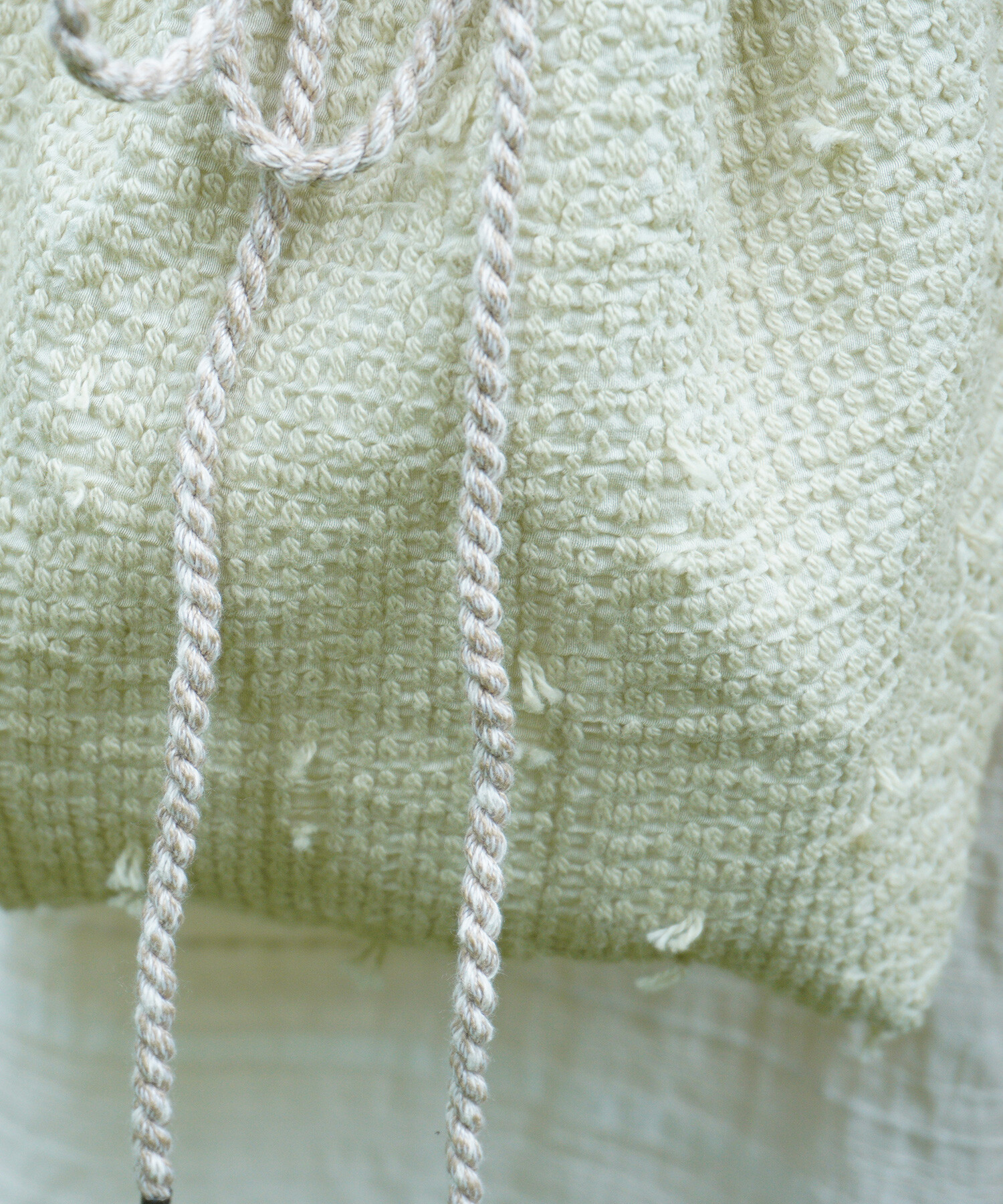 AMBIDEX Store 〇sashiko jacquard 巾着バッグ(F ペールイエロー