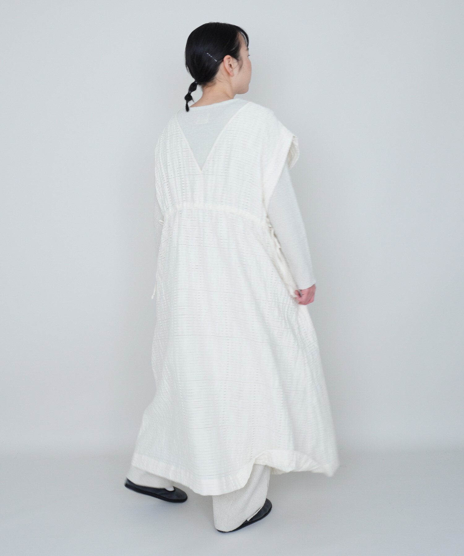 AMBIDEX Store 〇cutwork lace jacquard オーバーワンピース(F キナリ): FLAT-cic-HATENA