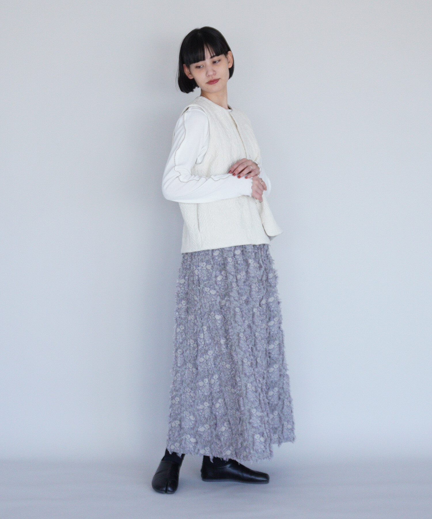 AMBIDEX Store 【予約販売】〇花野風jacquard スカート(F グレー