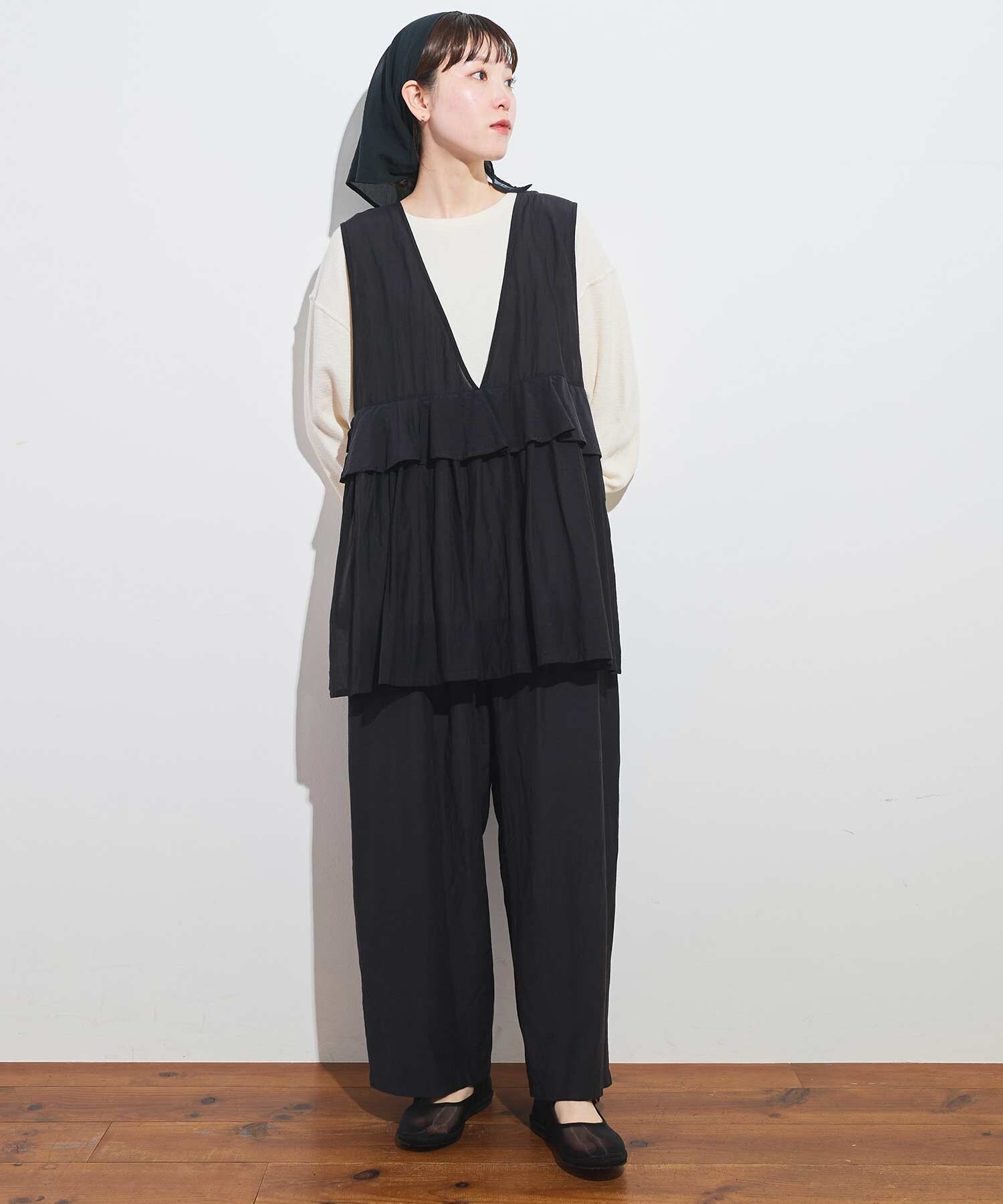 AMBIDEX Store 〇CottonCupra lawn 2way blouse (F クロ): l'atelier