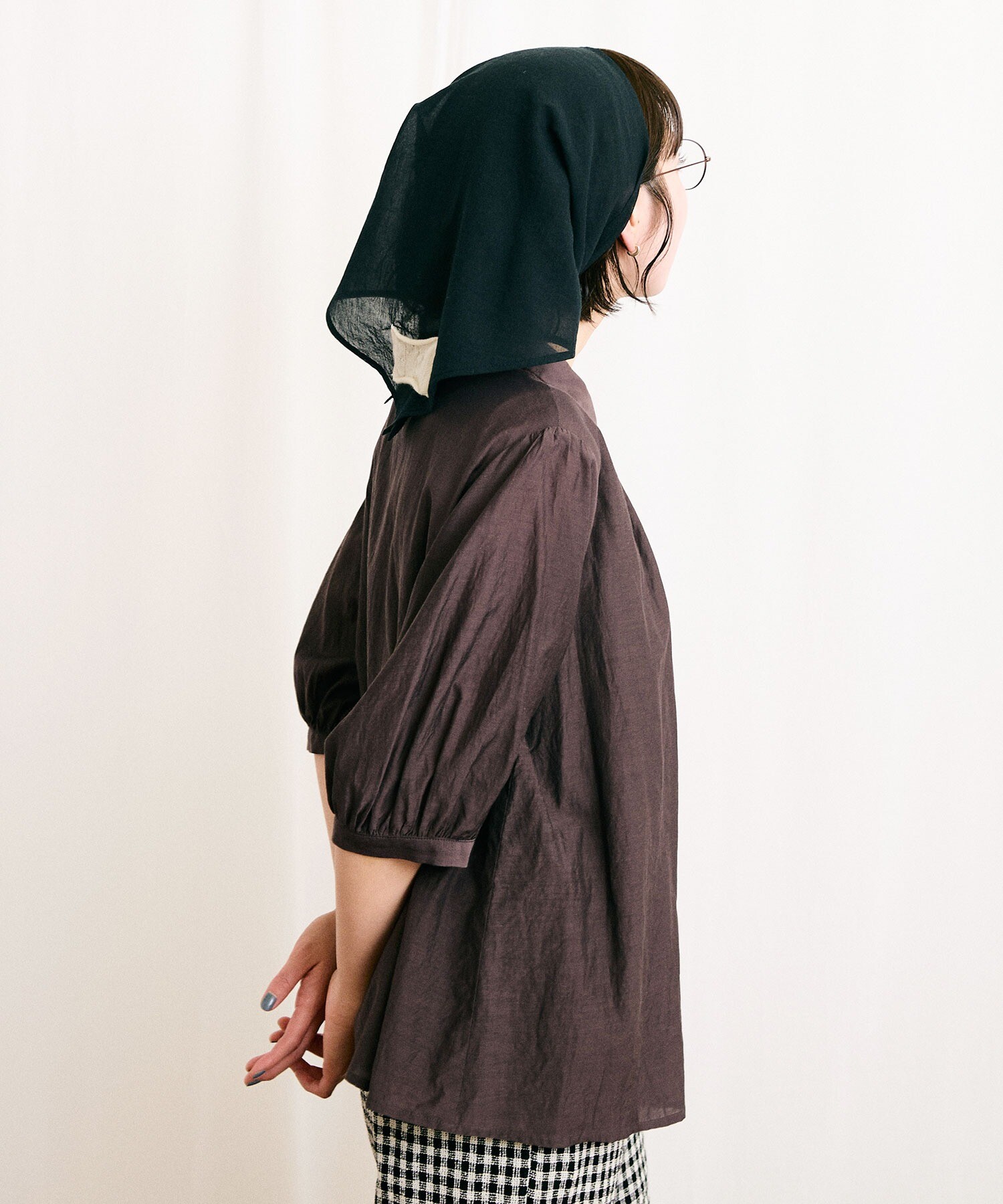 AMBIDEX Store 【予約販売】〇Cotton cupra washer Daisy blouse