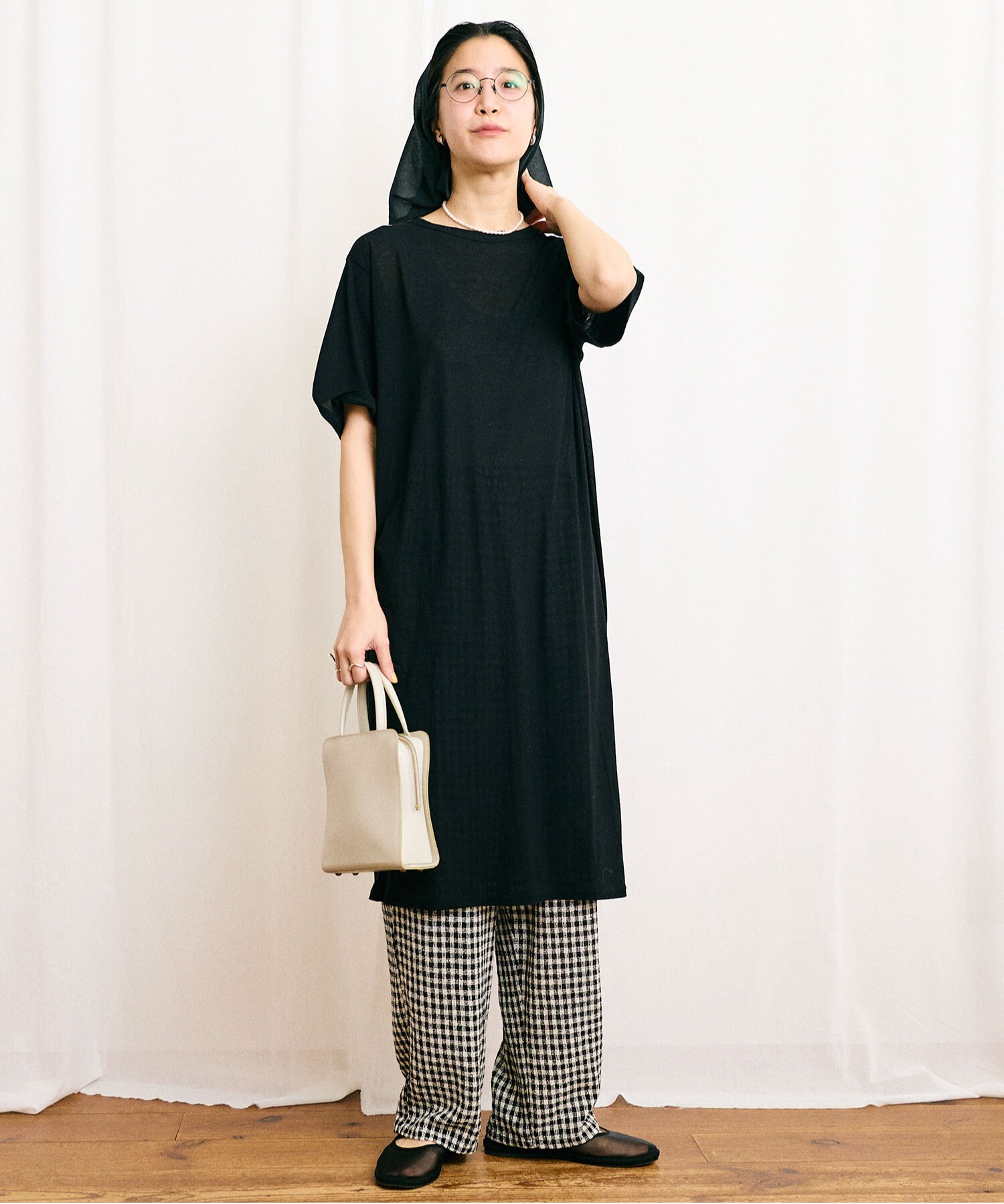 AMBIDEX Store 〇simple through long Tshirt(F シロ): l