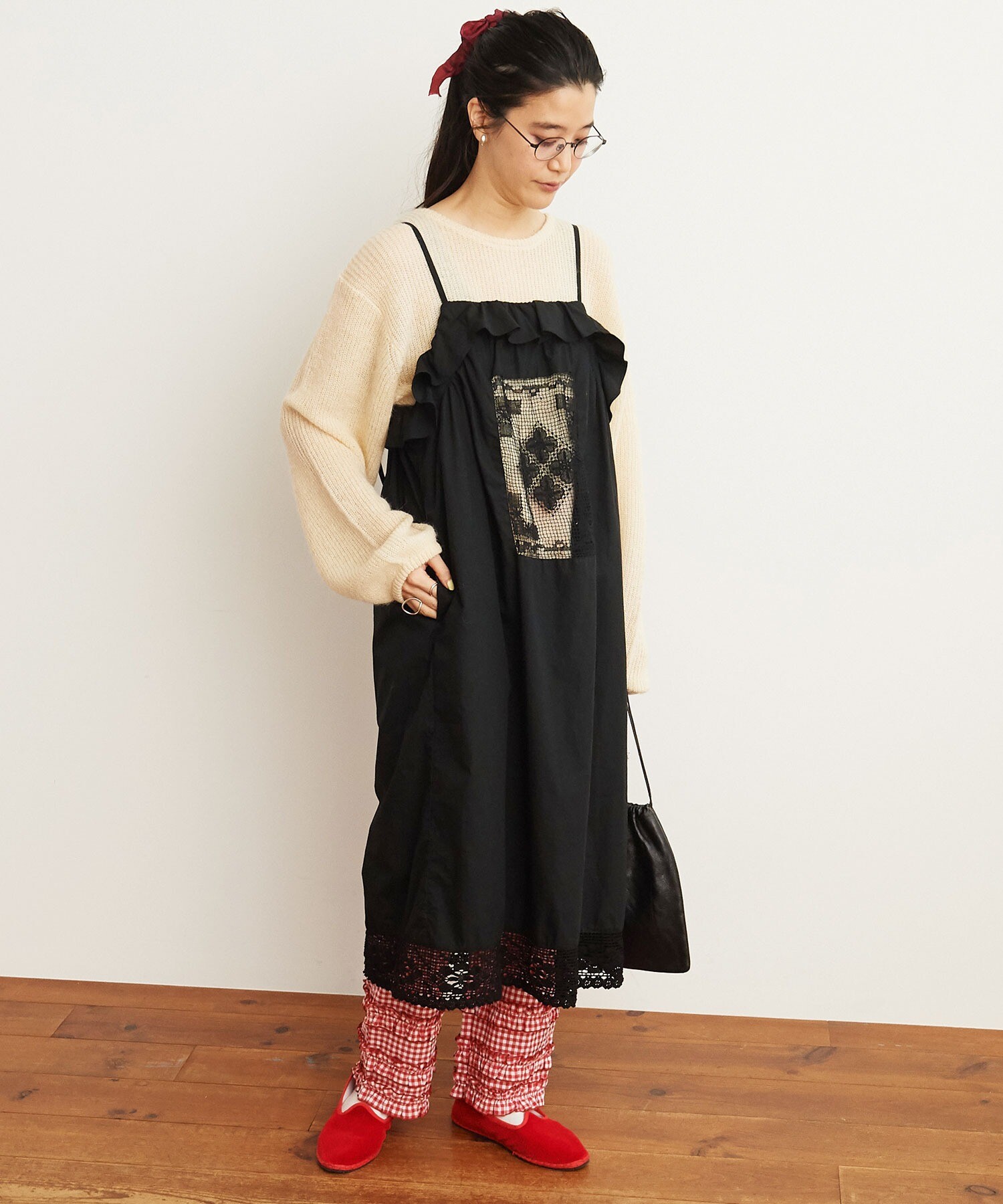 AMBIDEX Store 【予約販売】○Tuscany lace apron dress(F シロ): l