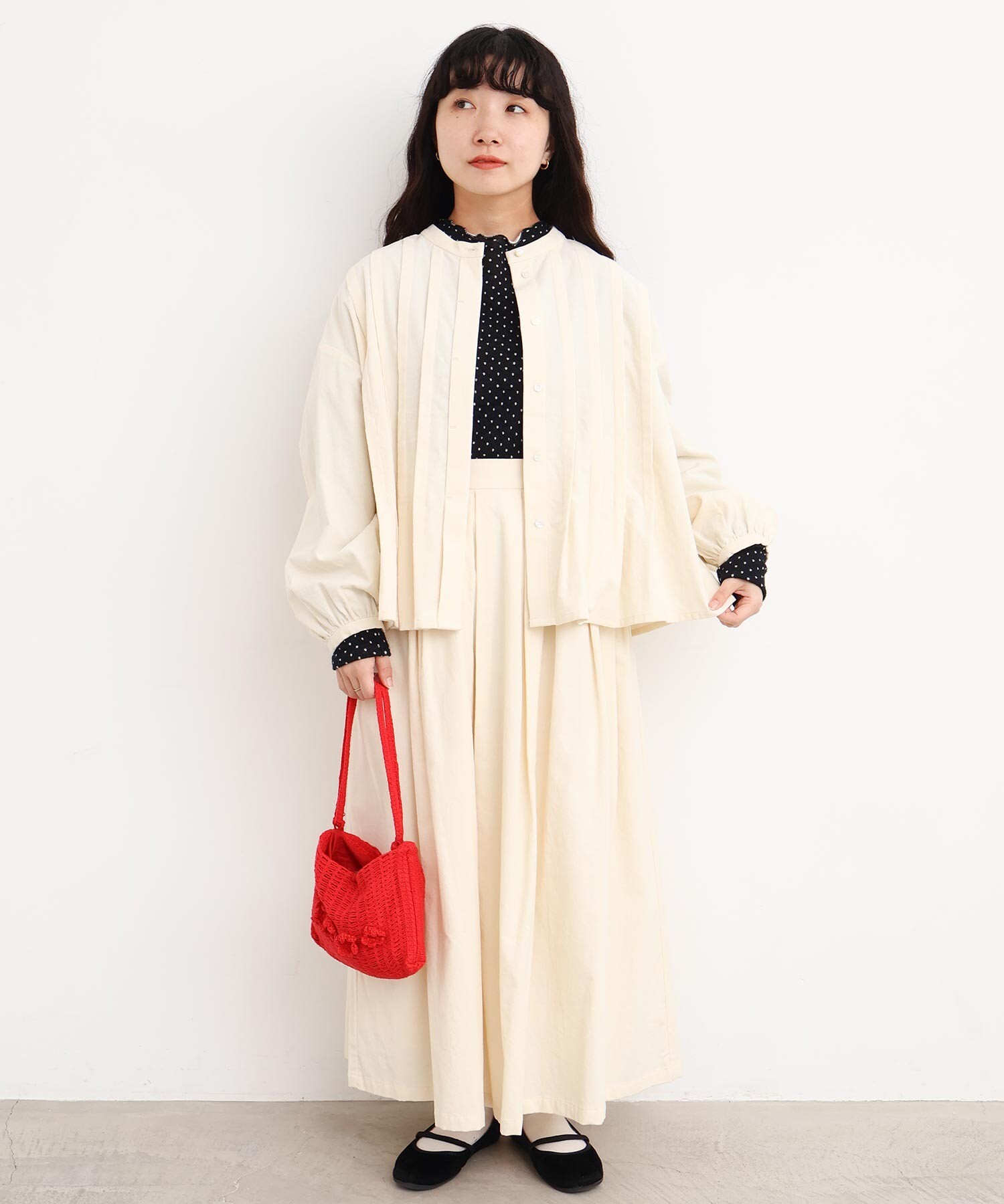 AMBIDEX Store 〇21W シャツコールタックブラウス(F アオ): l'atelier