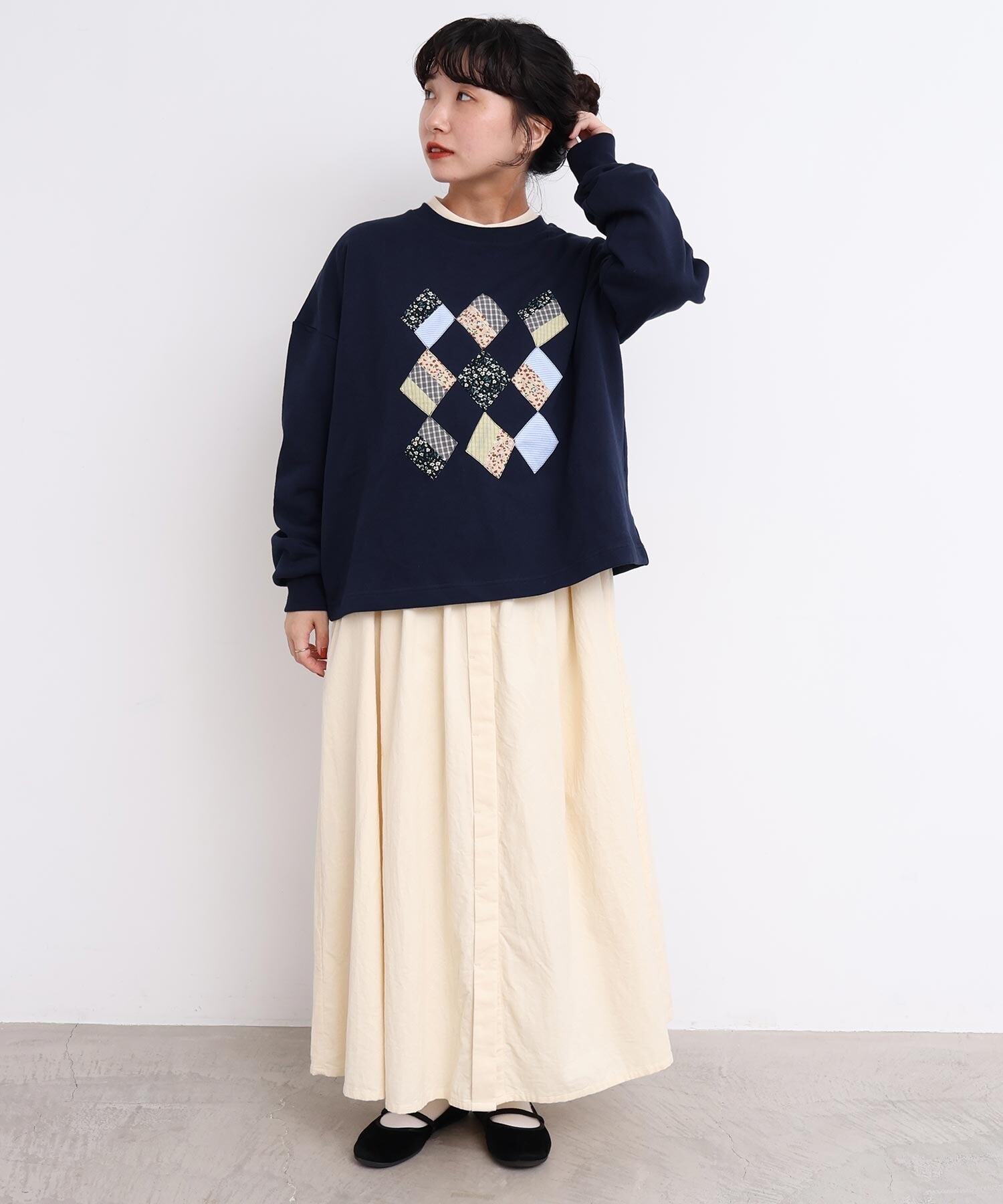 新品未使用アトリエgg　アトリエジジ　カフェ　ド　パリ　リネン　シャツワンピース AMBIDEX Store 【予約販売】〇21Wシャツコール タックワンピース(F