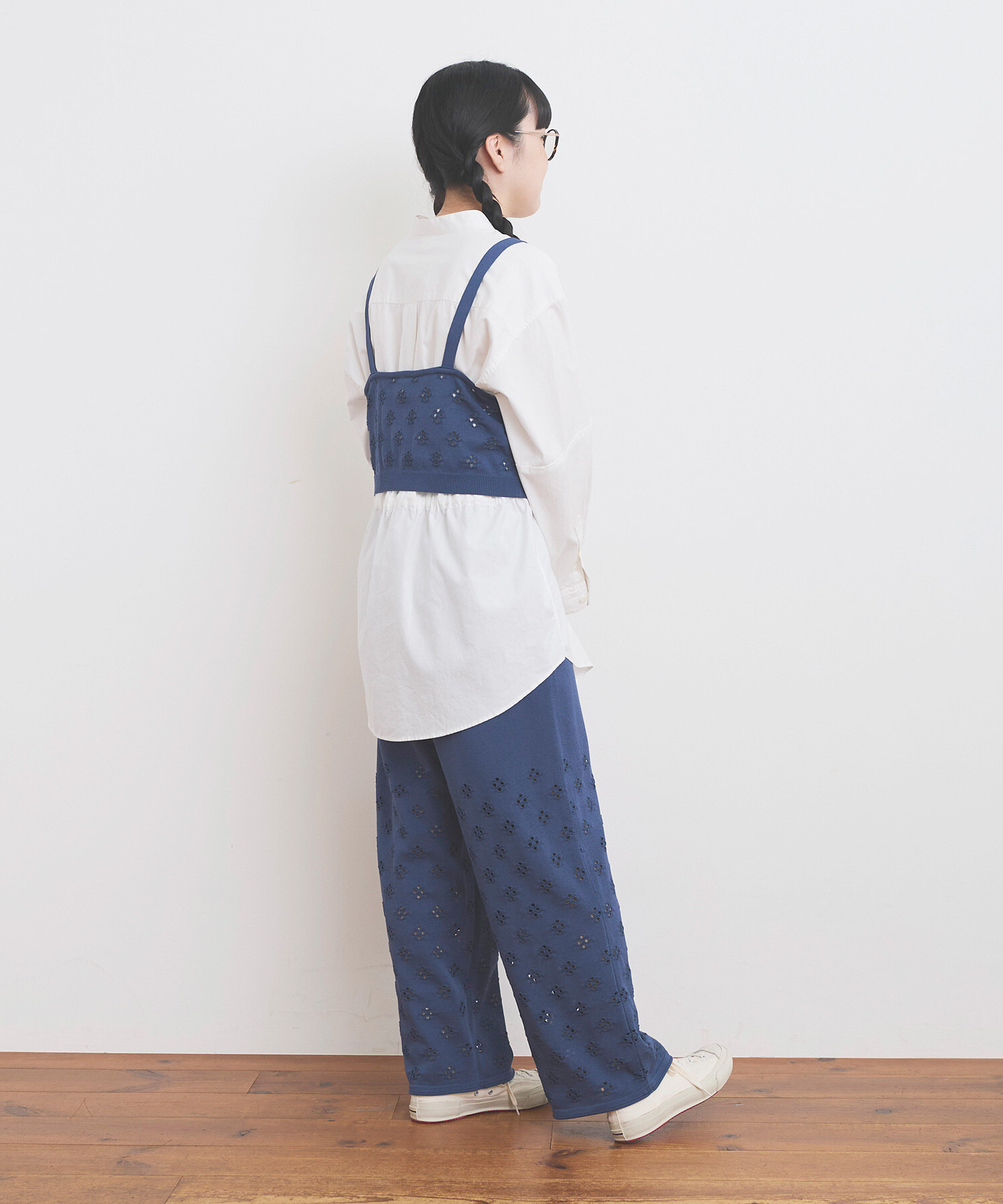 AMBIDEX Store 〇アイレットフラワーイージーパンツ(F AMBIDEX Store 〇アイレットフラワーイージーパンツ(F