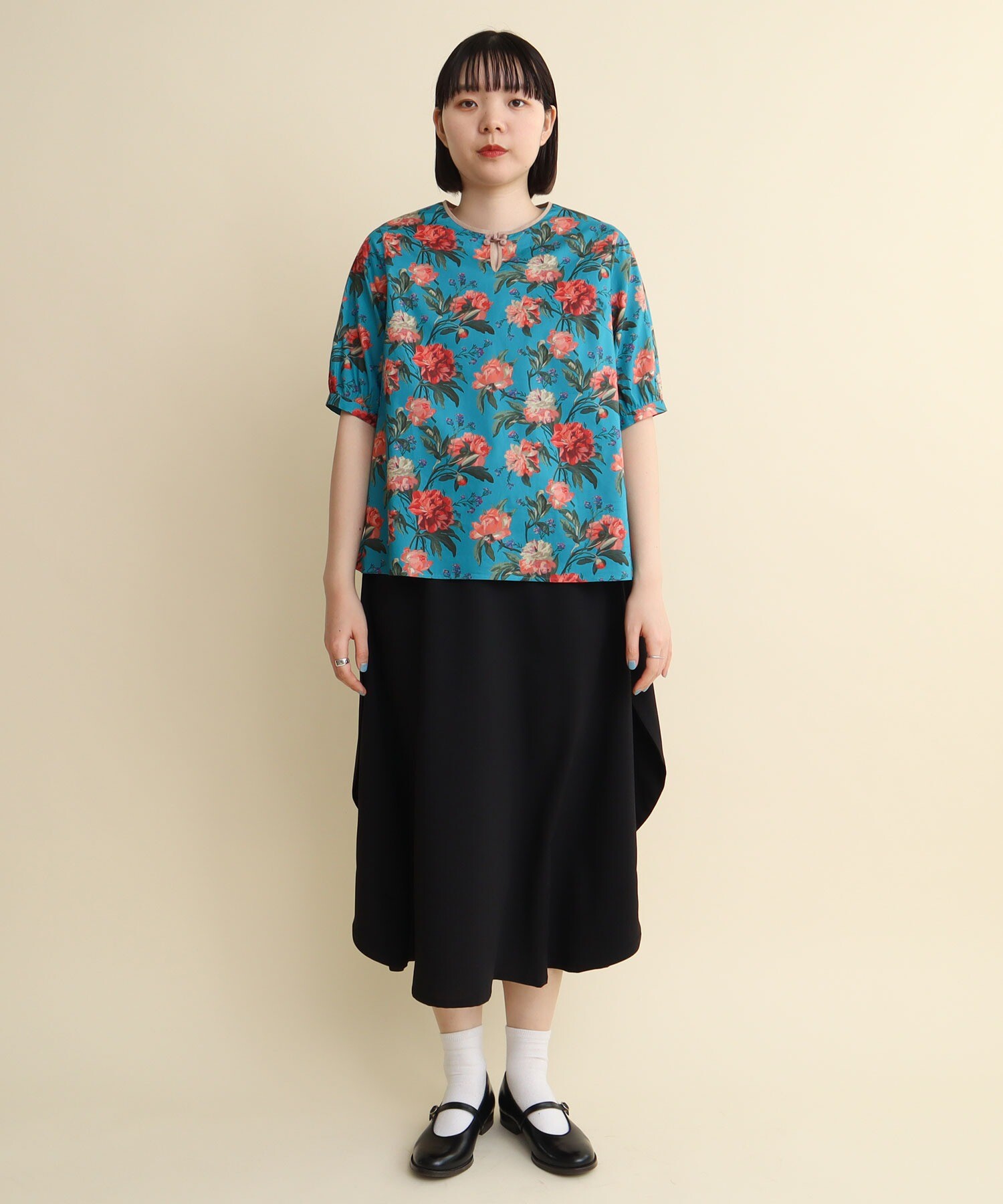 AMBIDEX Store 【予約販売】△○BLACK full moon skirt(F クロ): l 