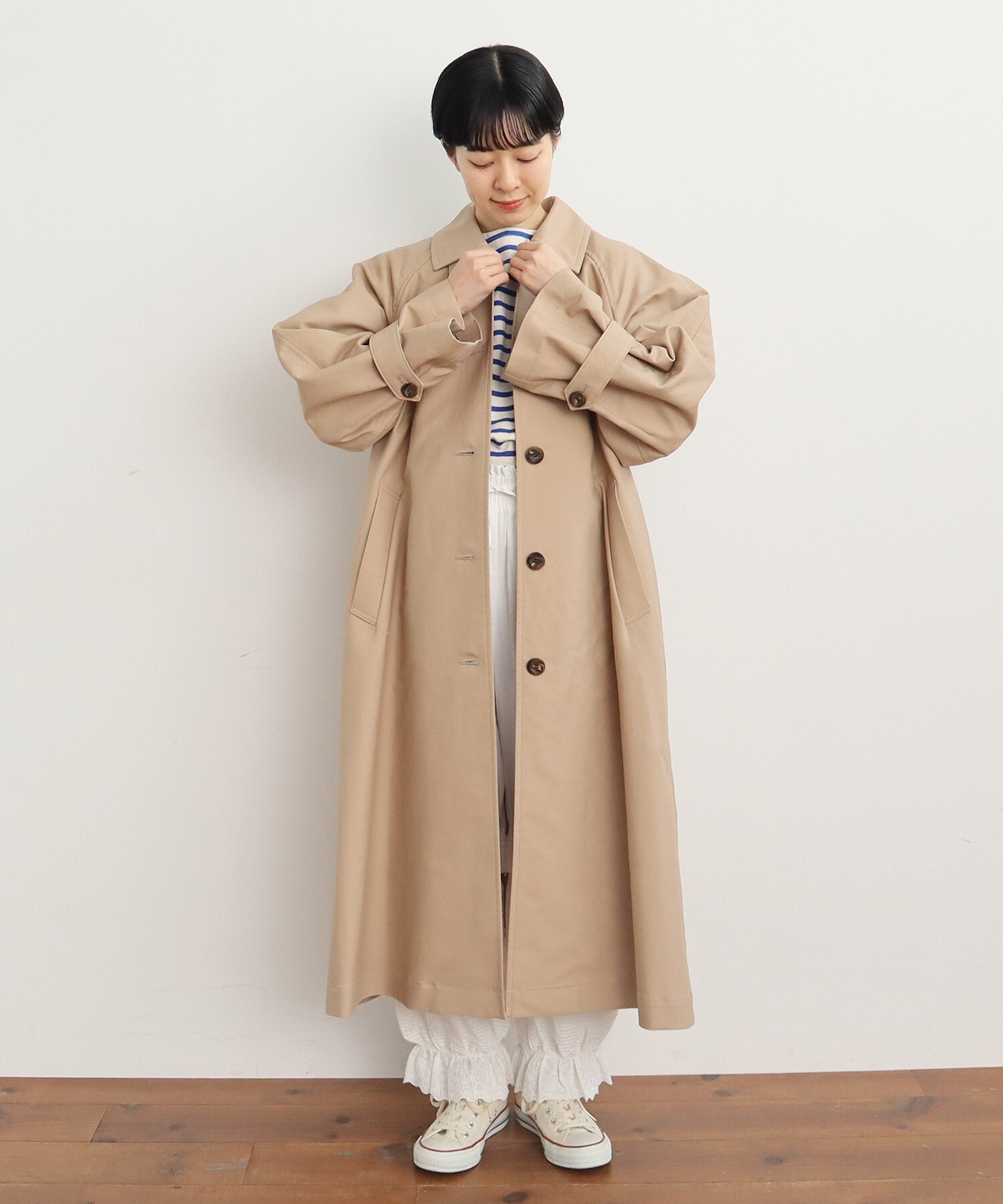 POOFY FLARE LONG COAT コーラル Mサイズ アメリヴィンテージ 最短