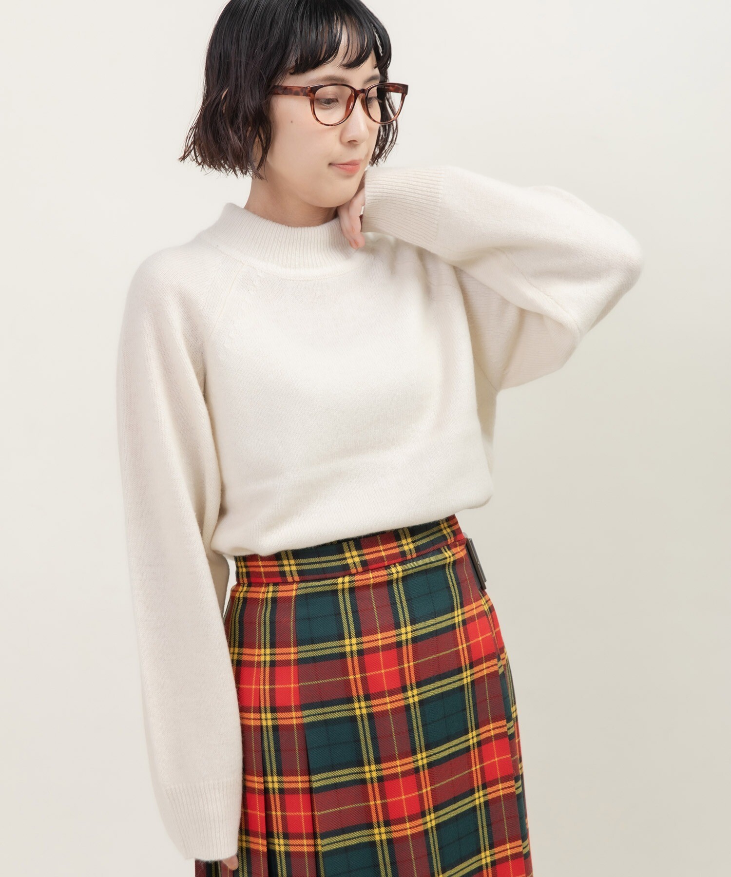 ラムウール ハイネックプルオーバー