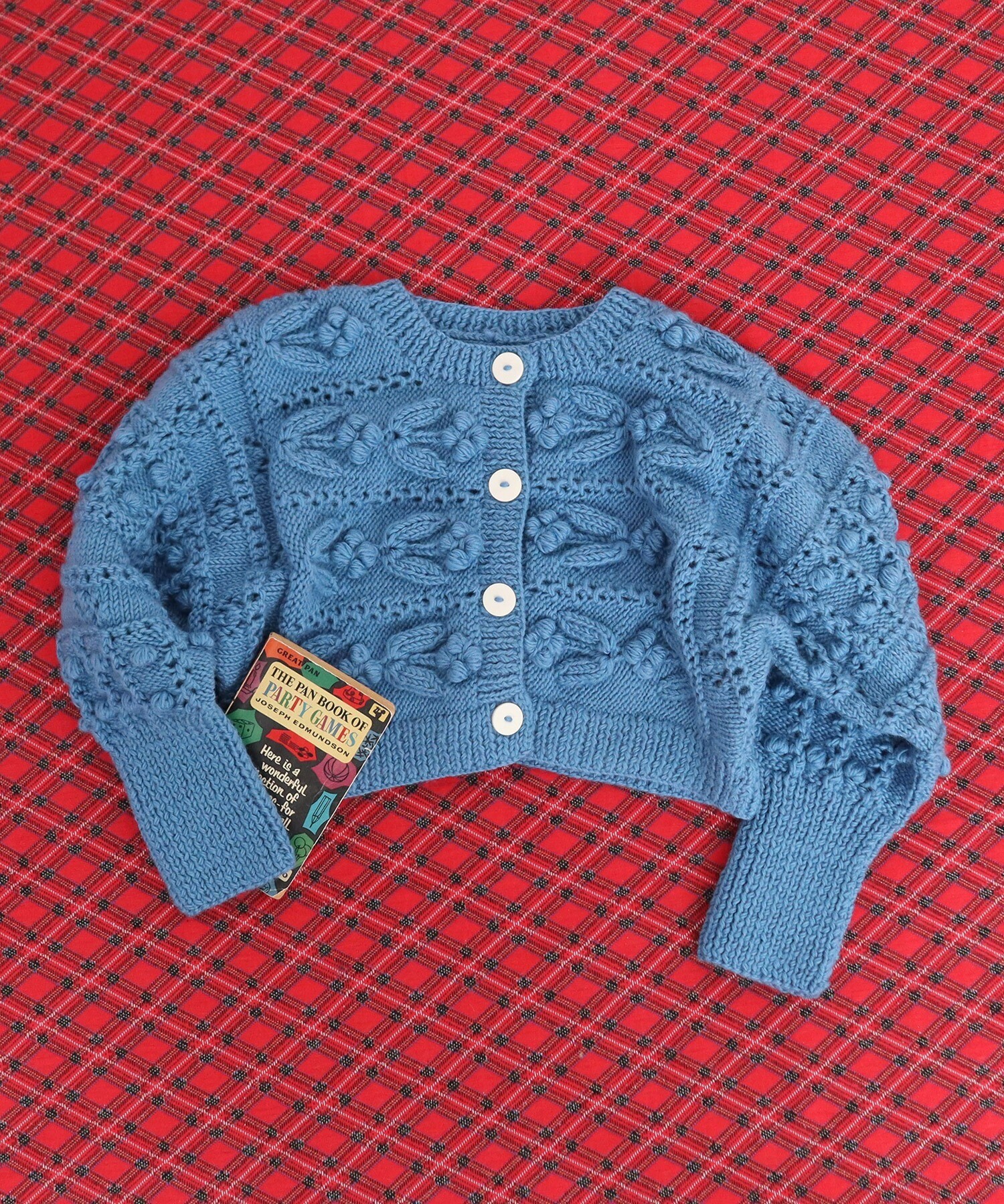 ネパールギルボックス もよう編みショートカーディガン