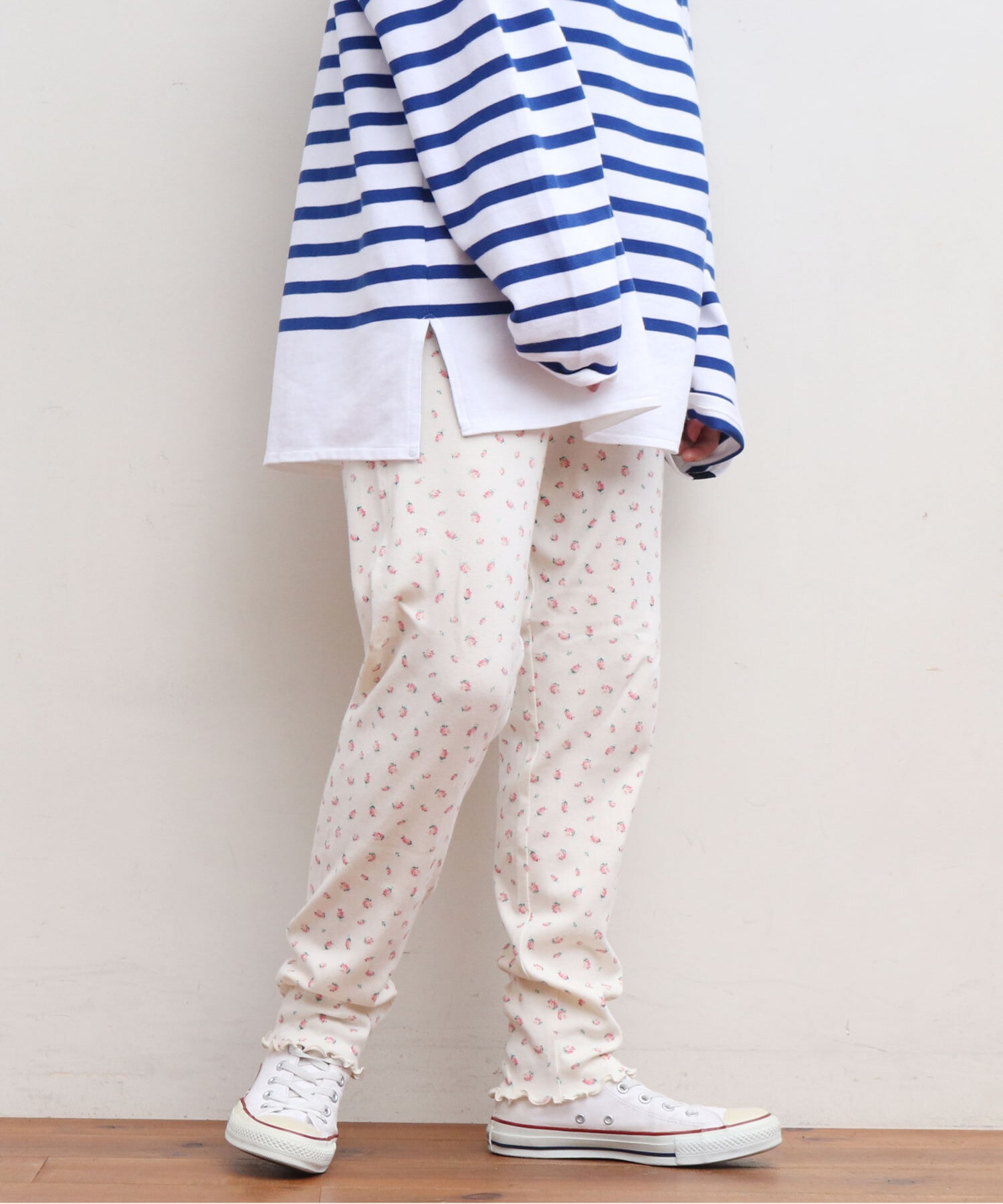 AMBIDEX Store 〇△フライス小花プリント レギンスパンツ(F キナリ): Dot and Stripes CHILD WOMAN
