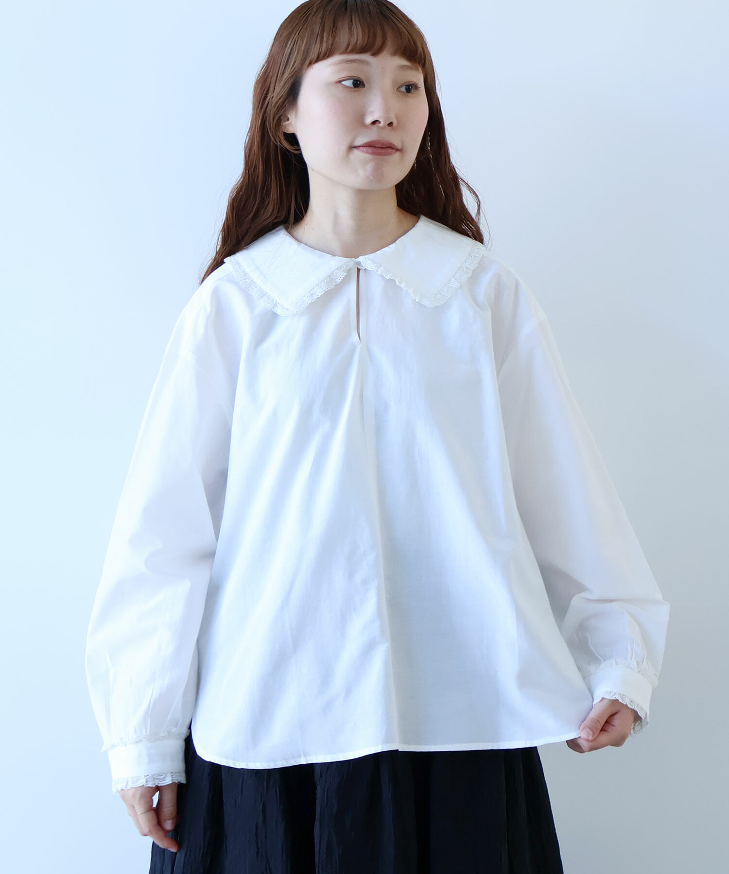 AMBIDEX Store 【予約販売】〇 コットン / シルク lace フリル襟