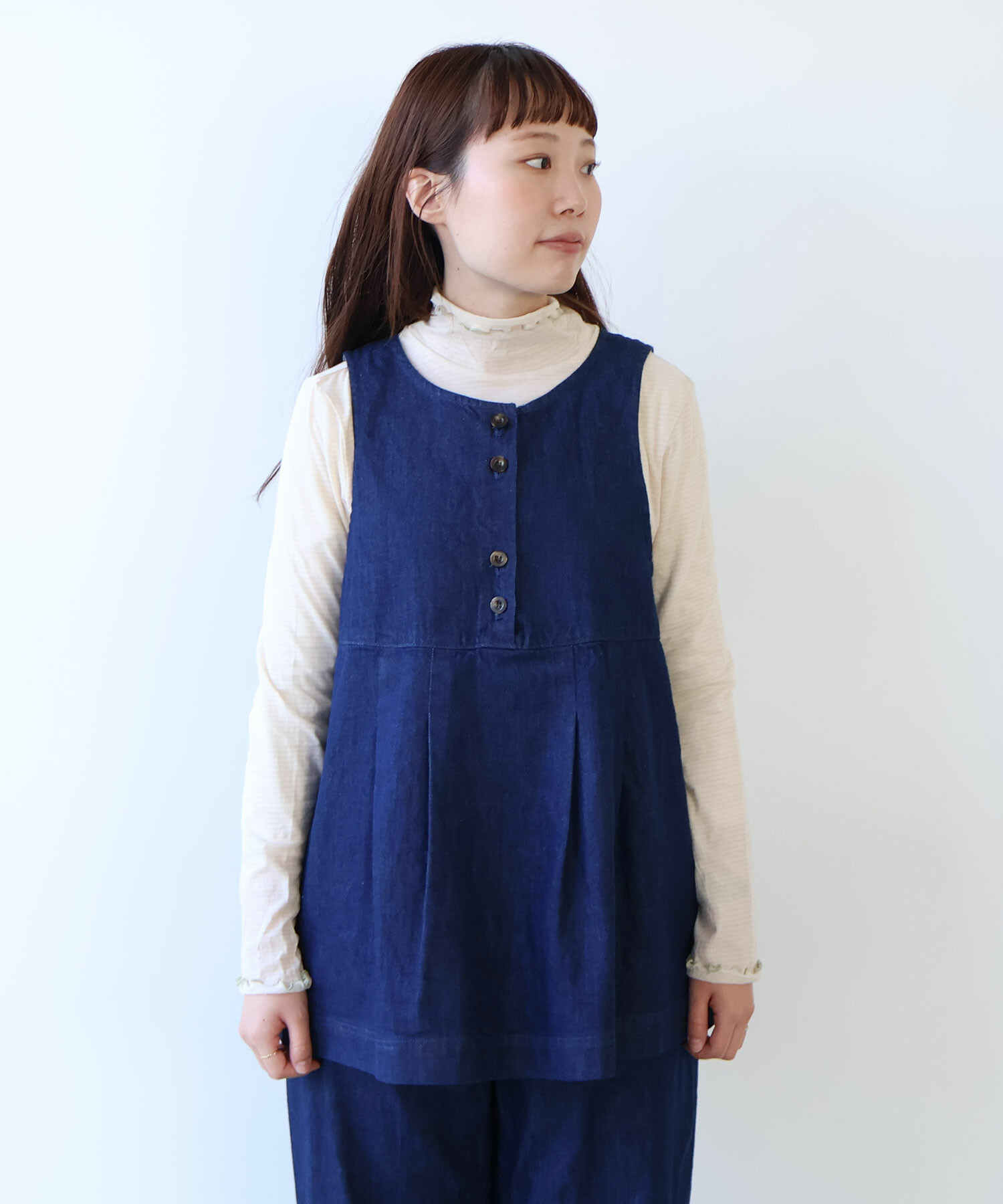 AMBIDEX Store △〇 8oz ムラ糸デニム ベスト(F コン): bulle de savon