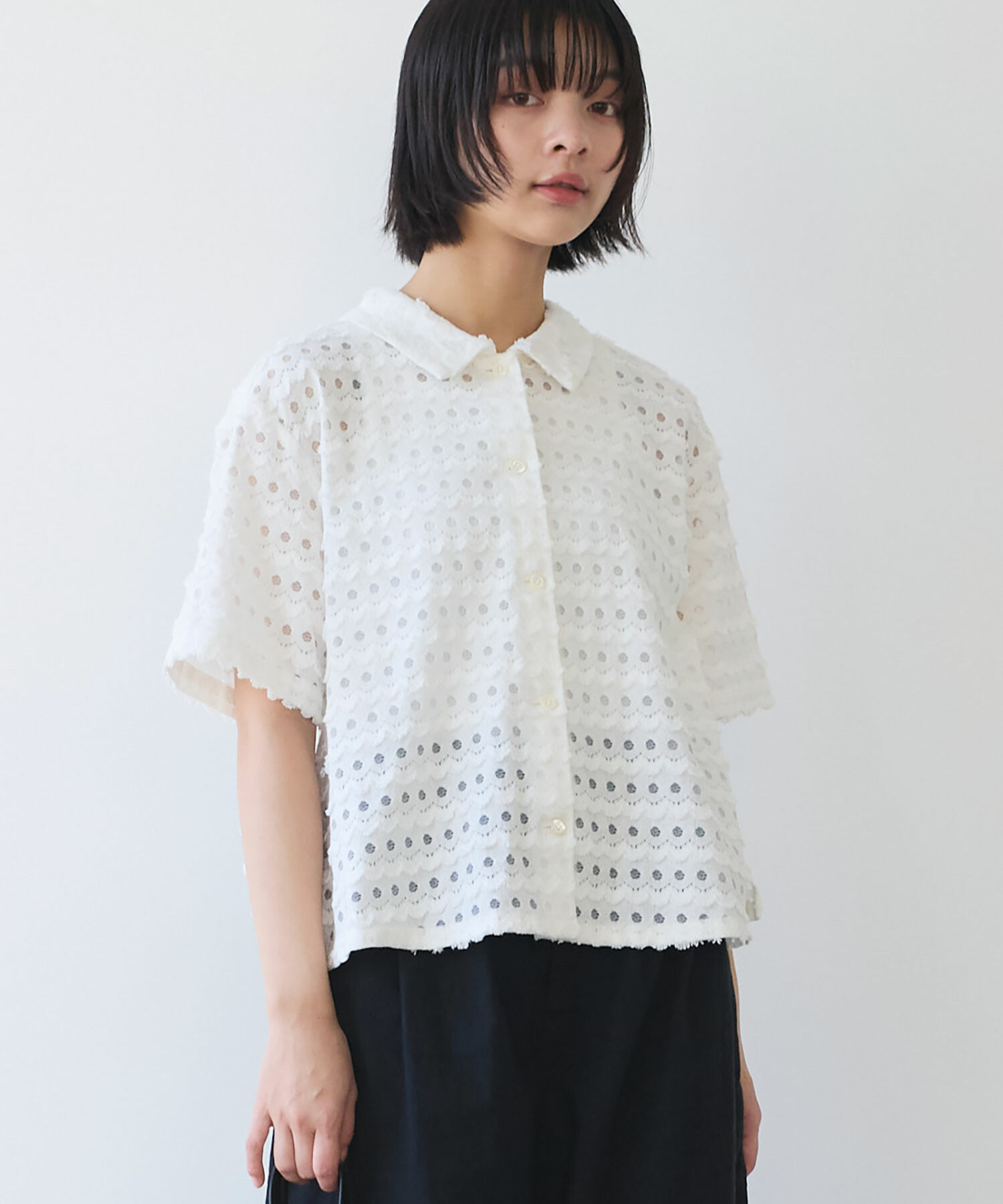 AMBIDEX Store 【予約販売】〇 naminami レース ブラウス(F アオ