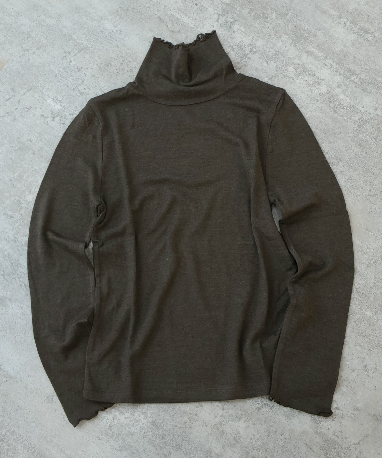 AMBIDEX Store △ウール / シルク 製品染め タートルプルオーバー(F