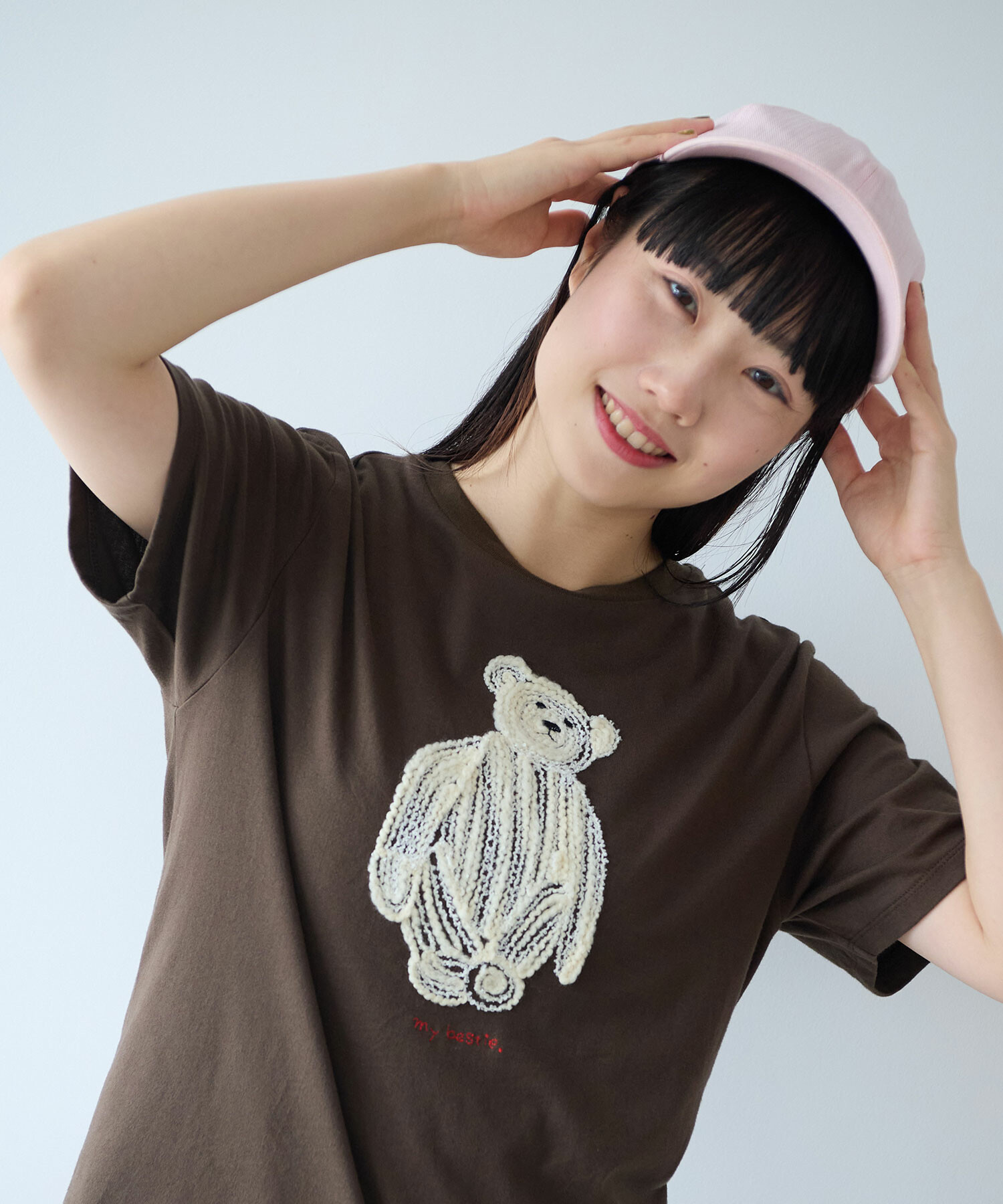 AMBIDEX Store ○ くまのぬいぐるみ 刺繍Tシャツ(F キイロ): bulle de