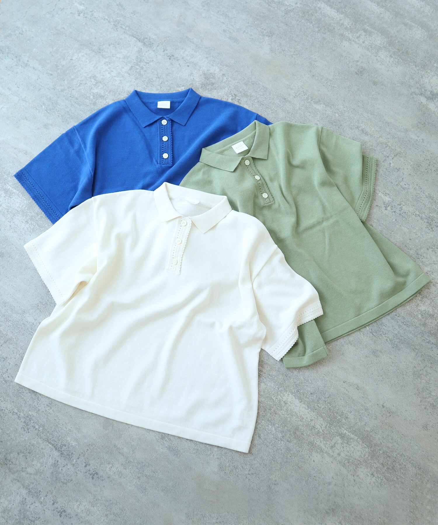 bulle de savon - bulle de savon レース 襟シャツ 綿100%の通販