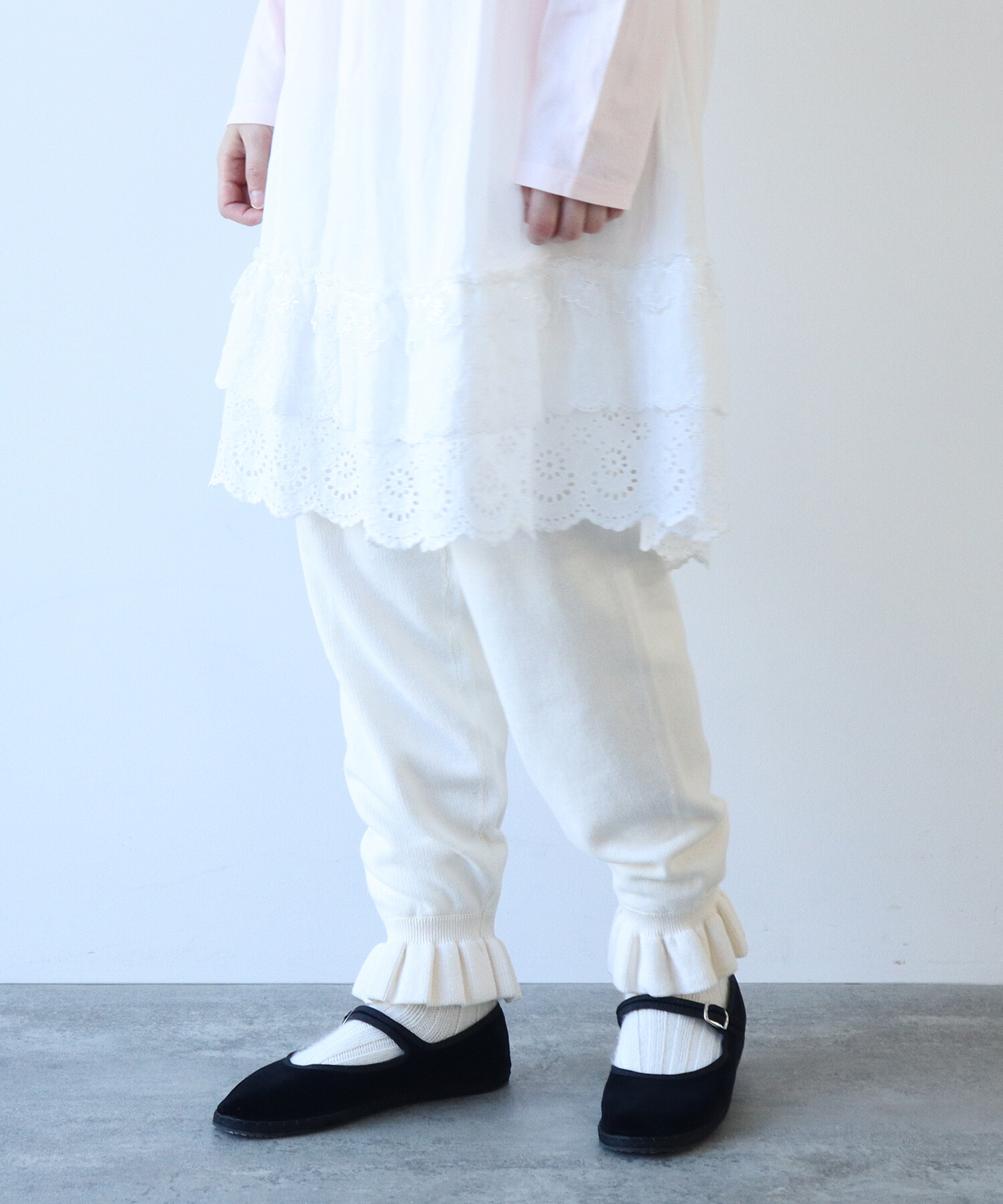 AMBIDEX Store ○puri puri ニットパンツ(F シロ): bulle de savon