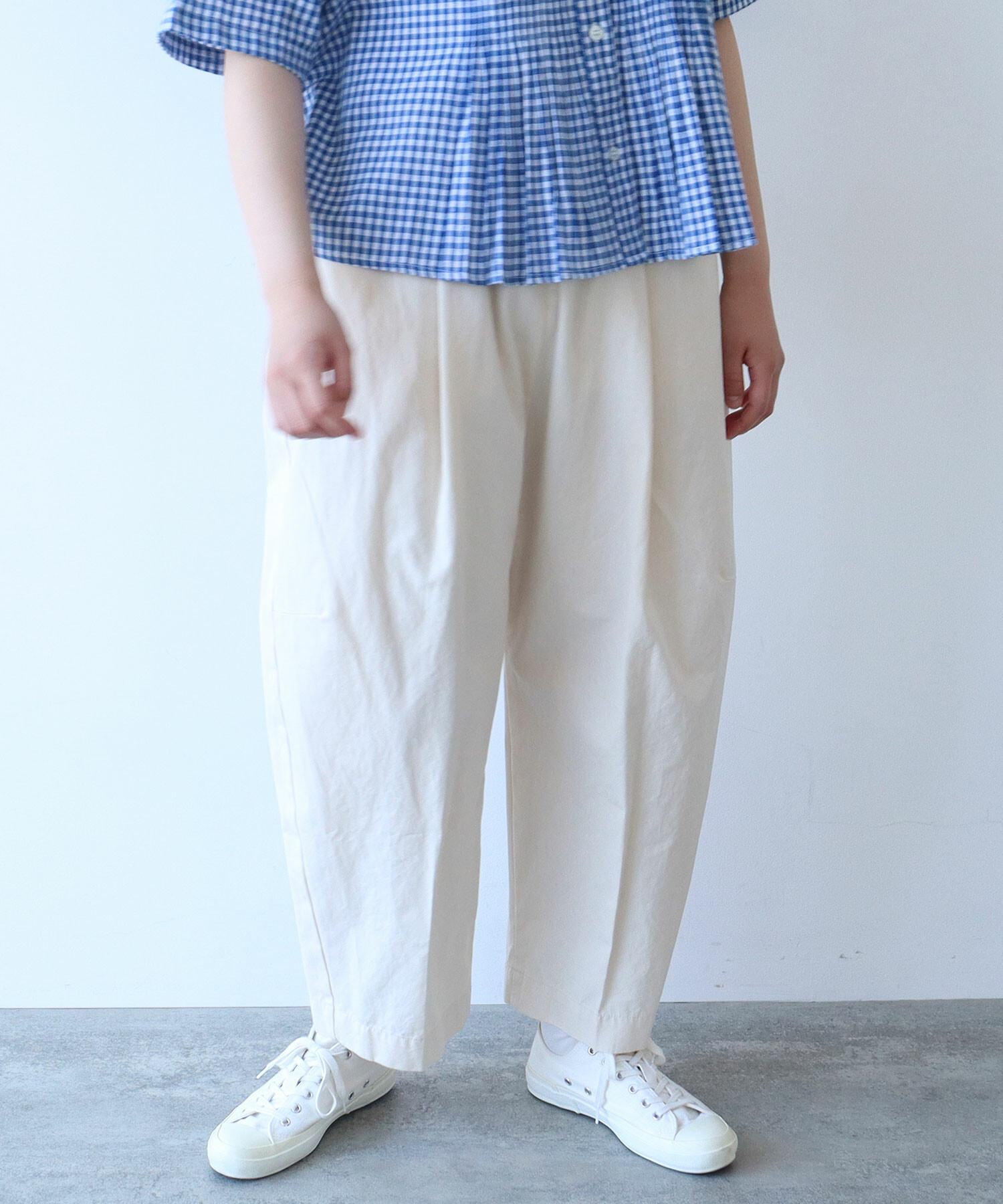 AMBIDEX Store 馬布 タックパンツ(F キナリ): bulle de savon
