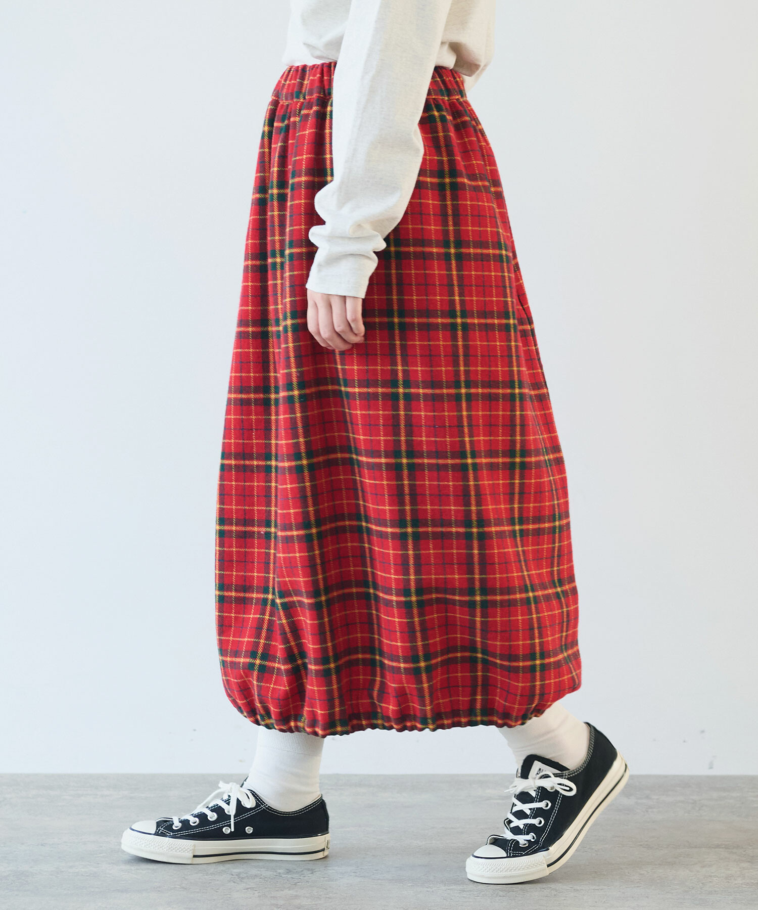 AMBIDEX Store 【予約販売】〇 Recycle CHECK バルーンスカート