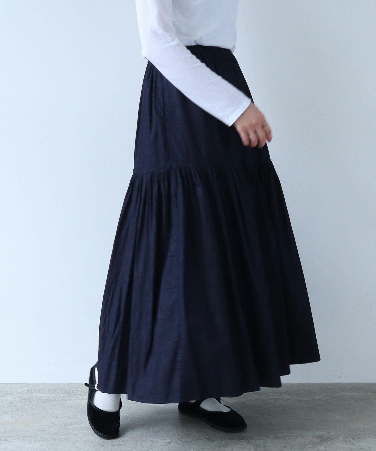 AMBIDEX Store 〇 5.5oz denim ヒラリスカート(F インディゴ